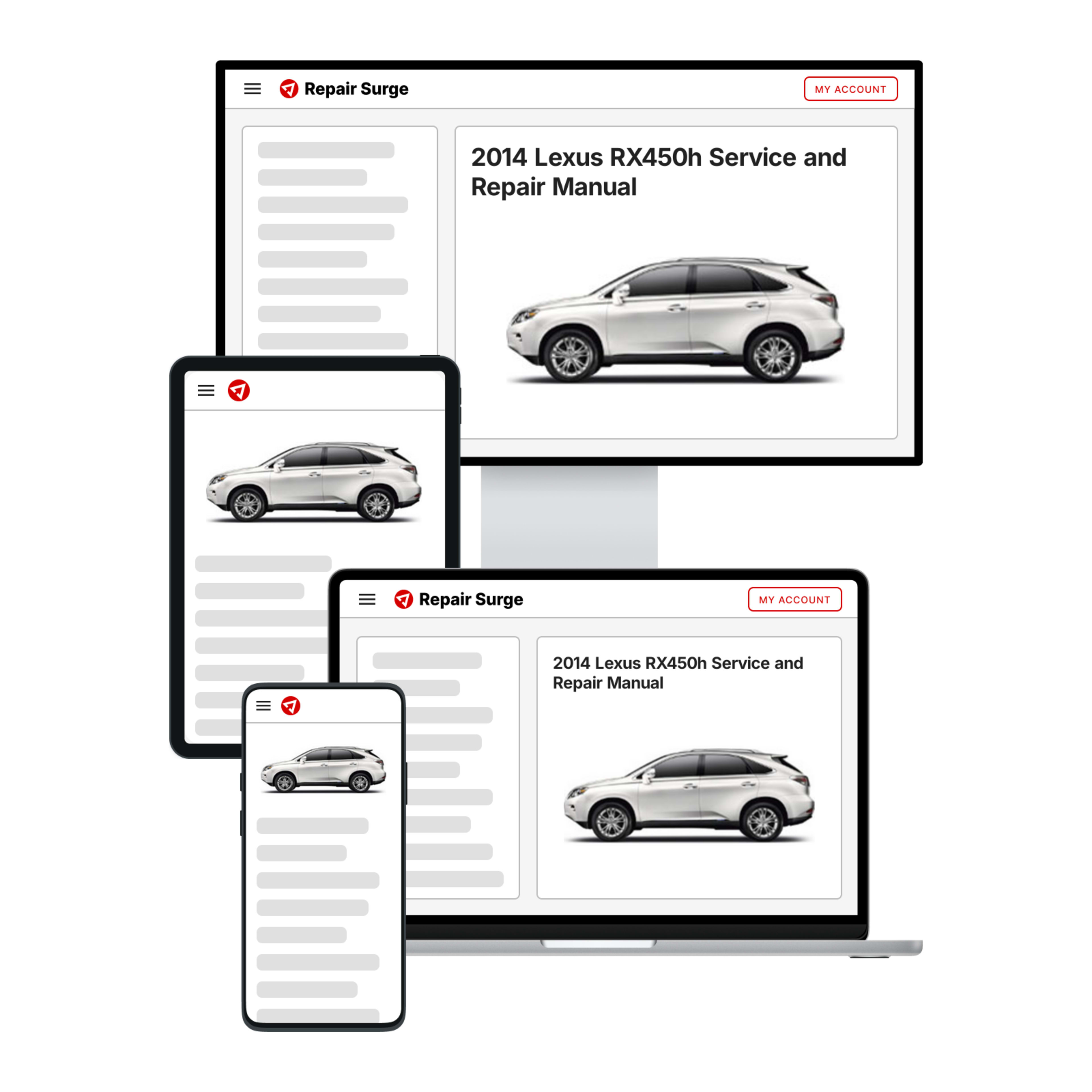 2014 Lexus RX450h service and repair manual hero image
