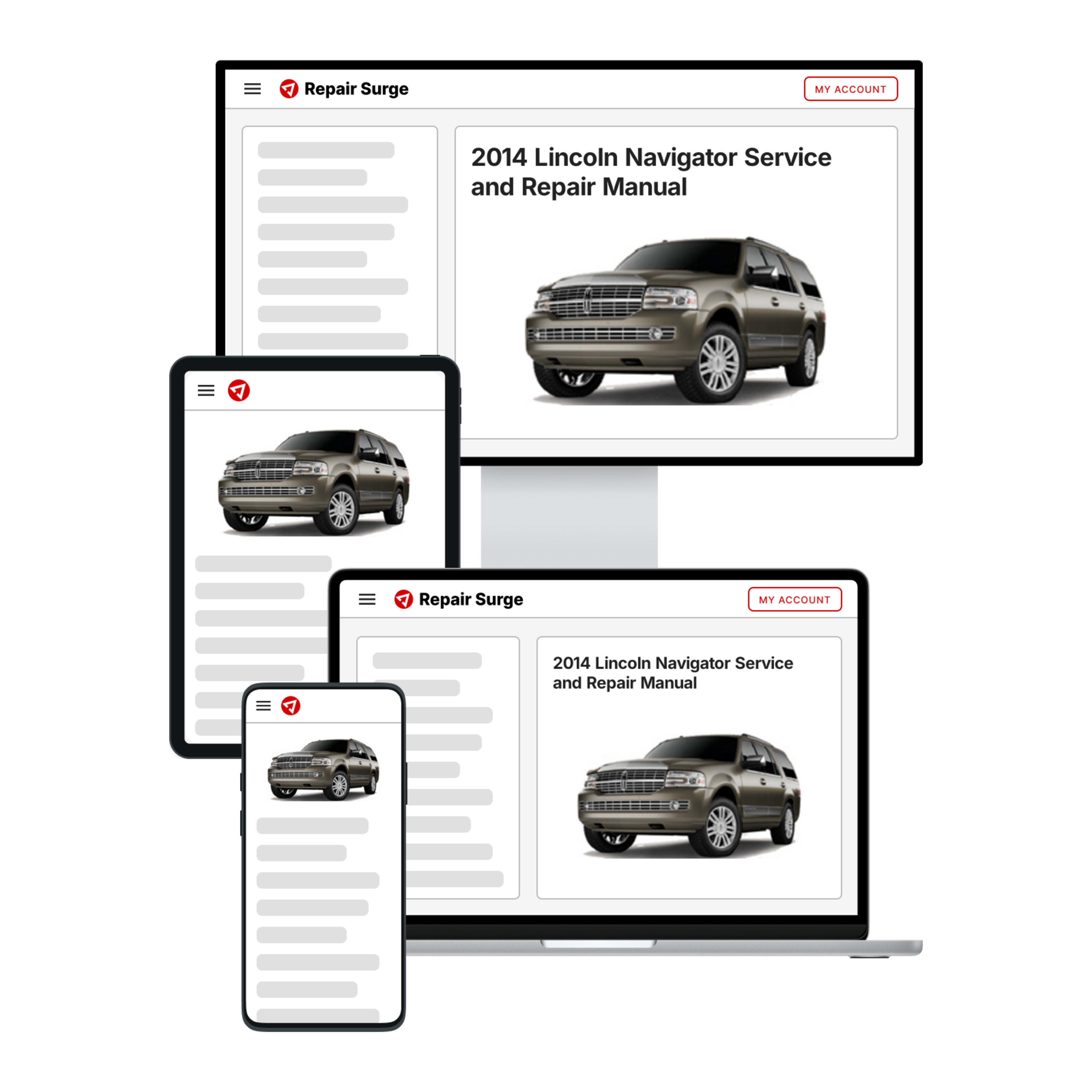 2014 Lincoln Navigator service and repair manual hero image