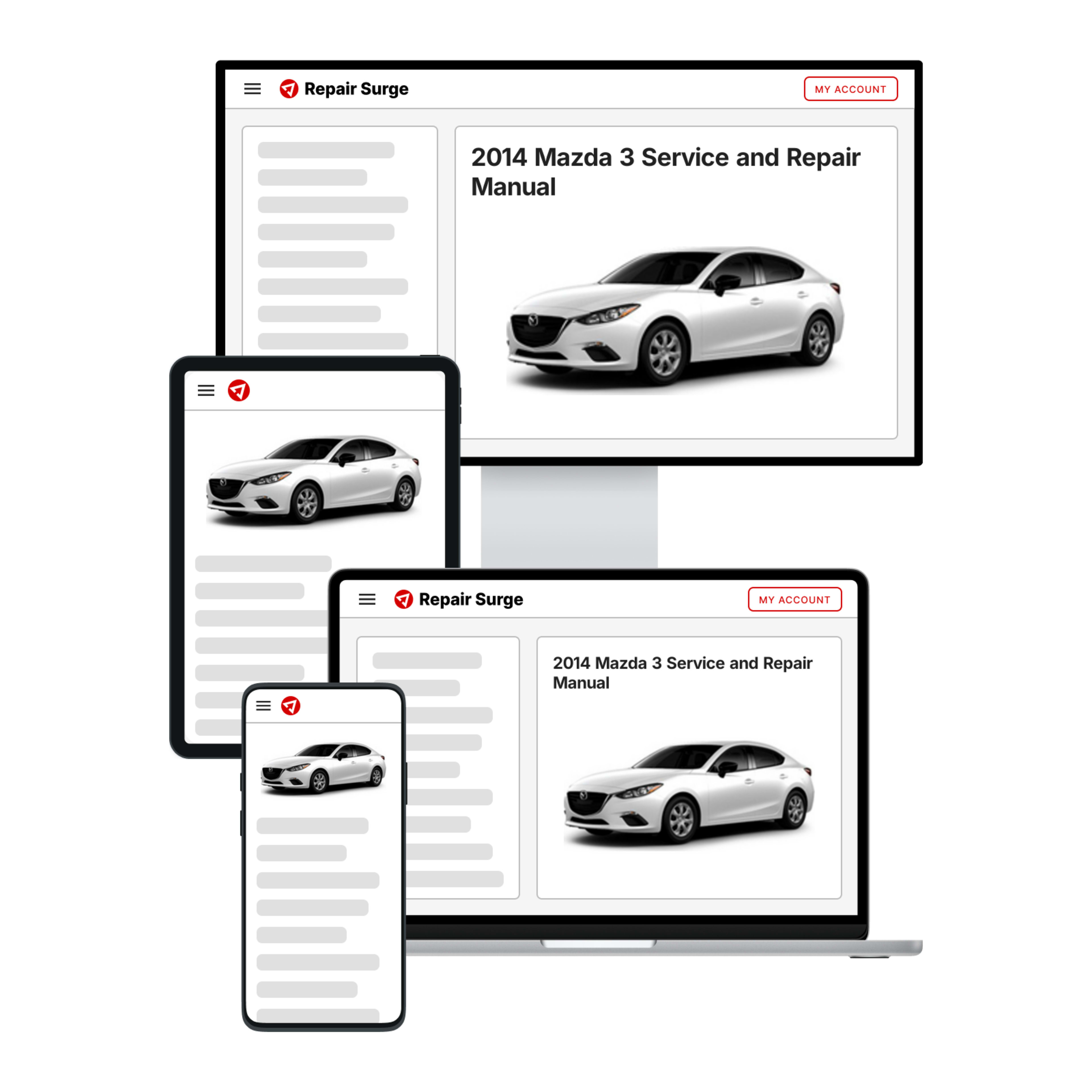 2014 Mazda 3 service and repair manual hero image