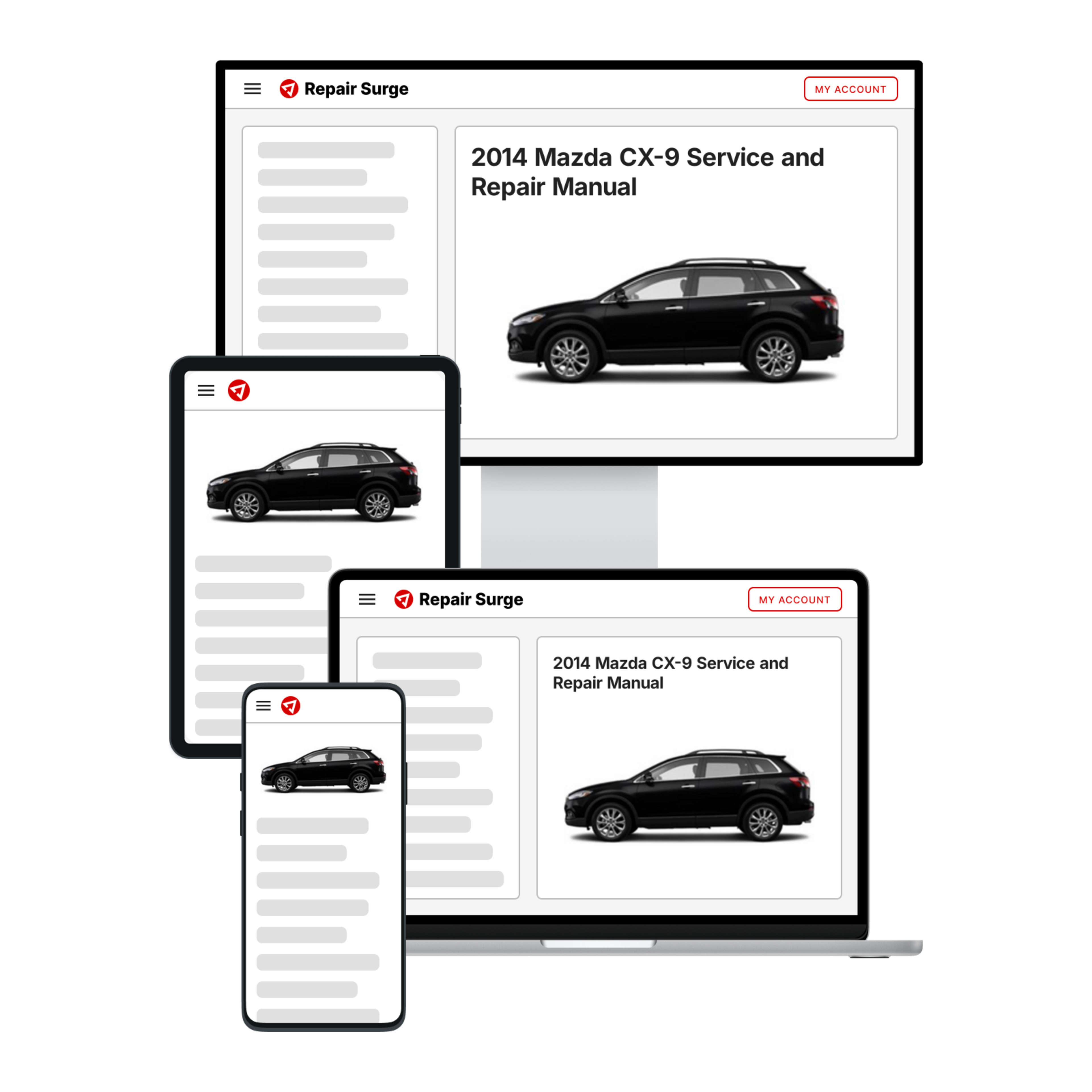 2014 Mazda CX-9 service and repair manual hero image