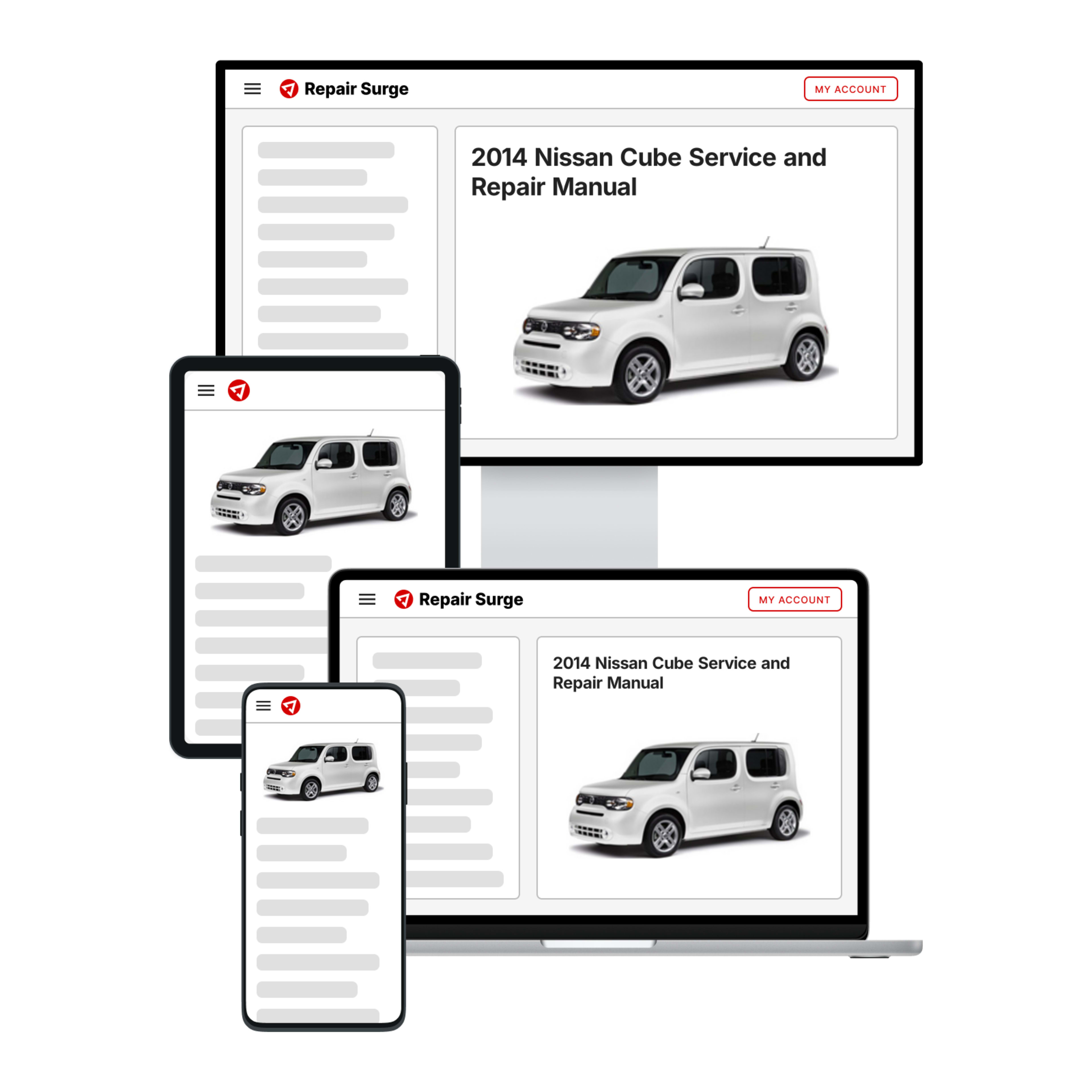 2014 Nissan Cube service and repair manual hero image