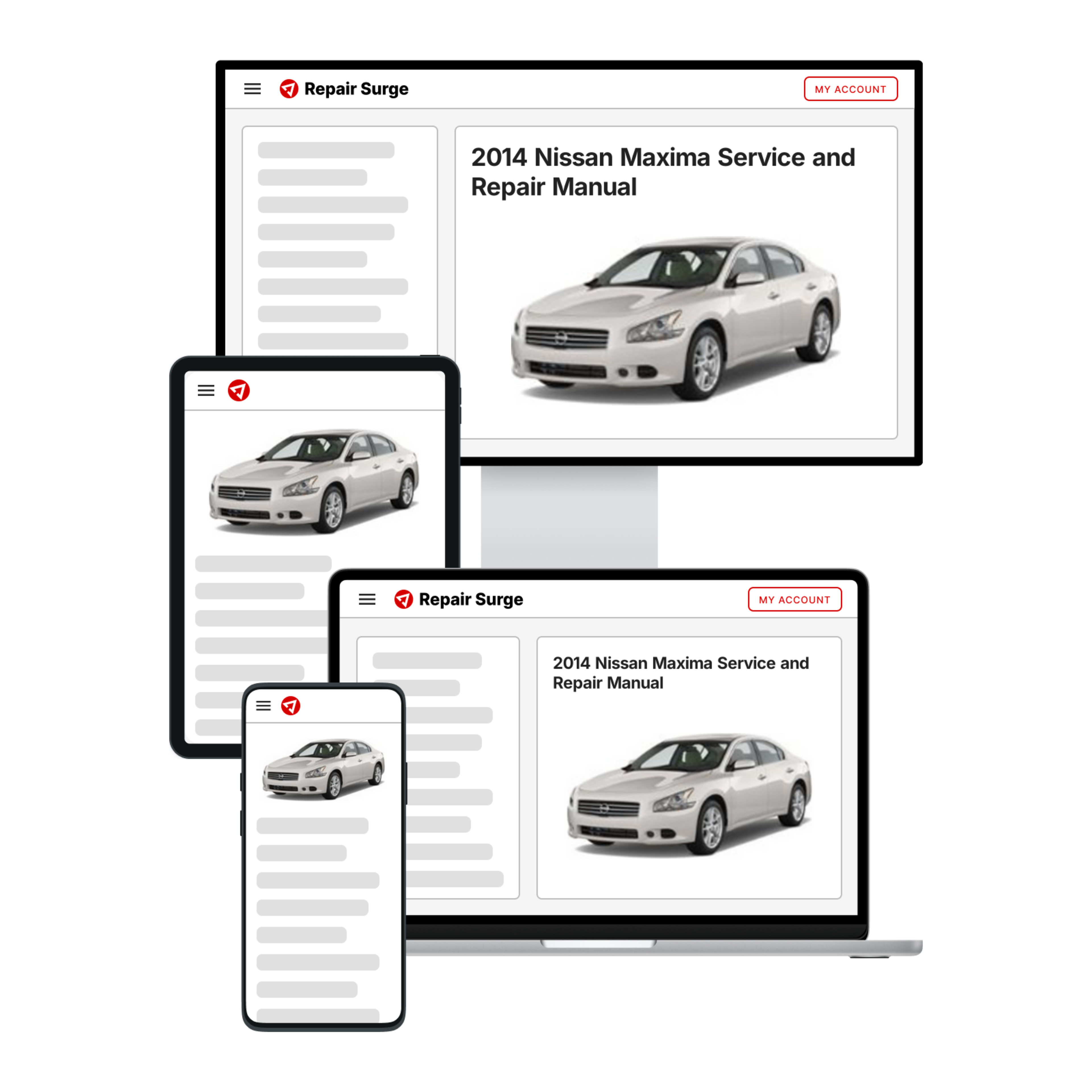 2014 Nissan Maxima service and repair manual hero image