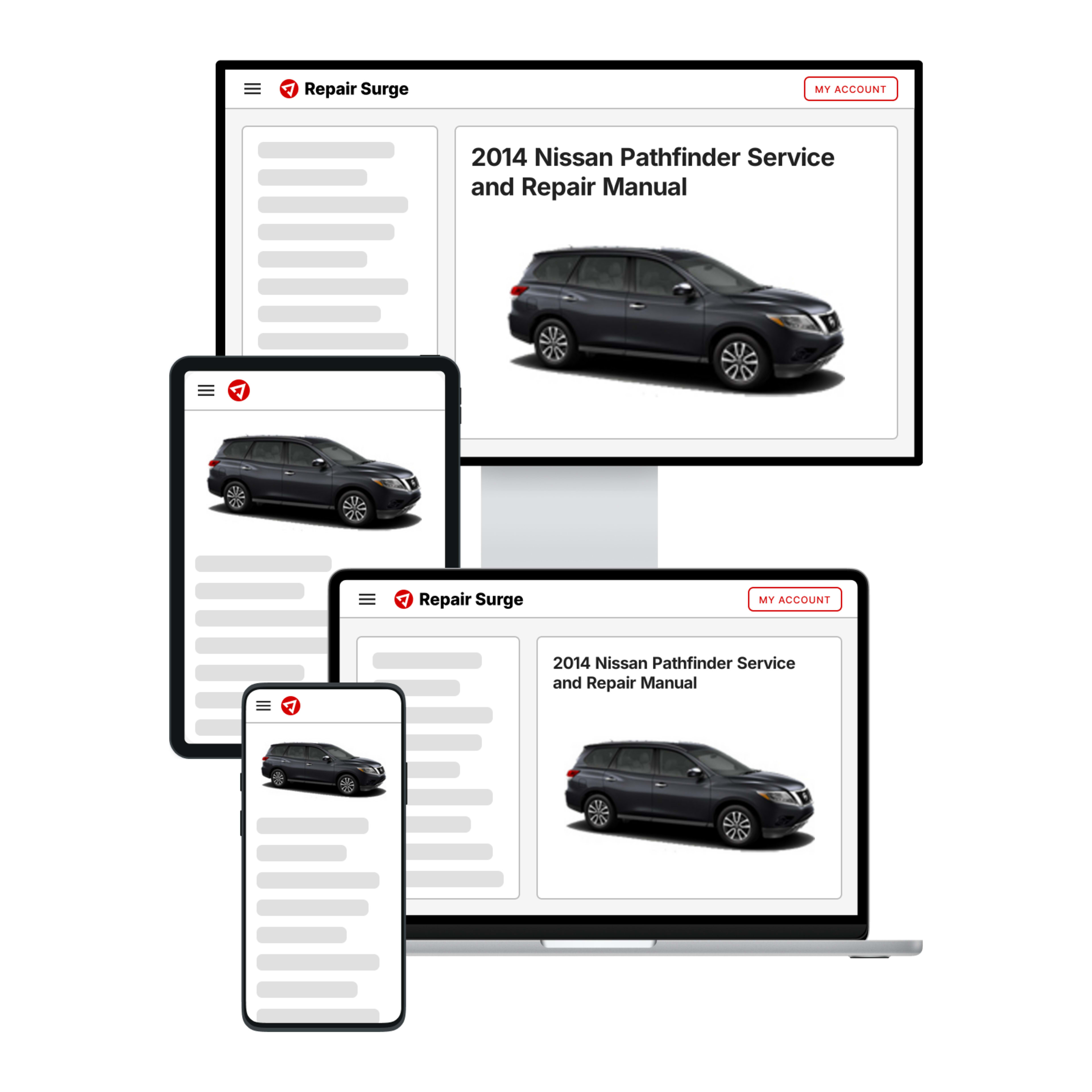 2014 Nissan Pathfinder service and repair manual hero image