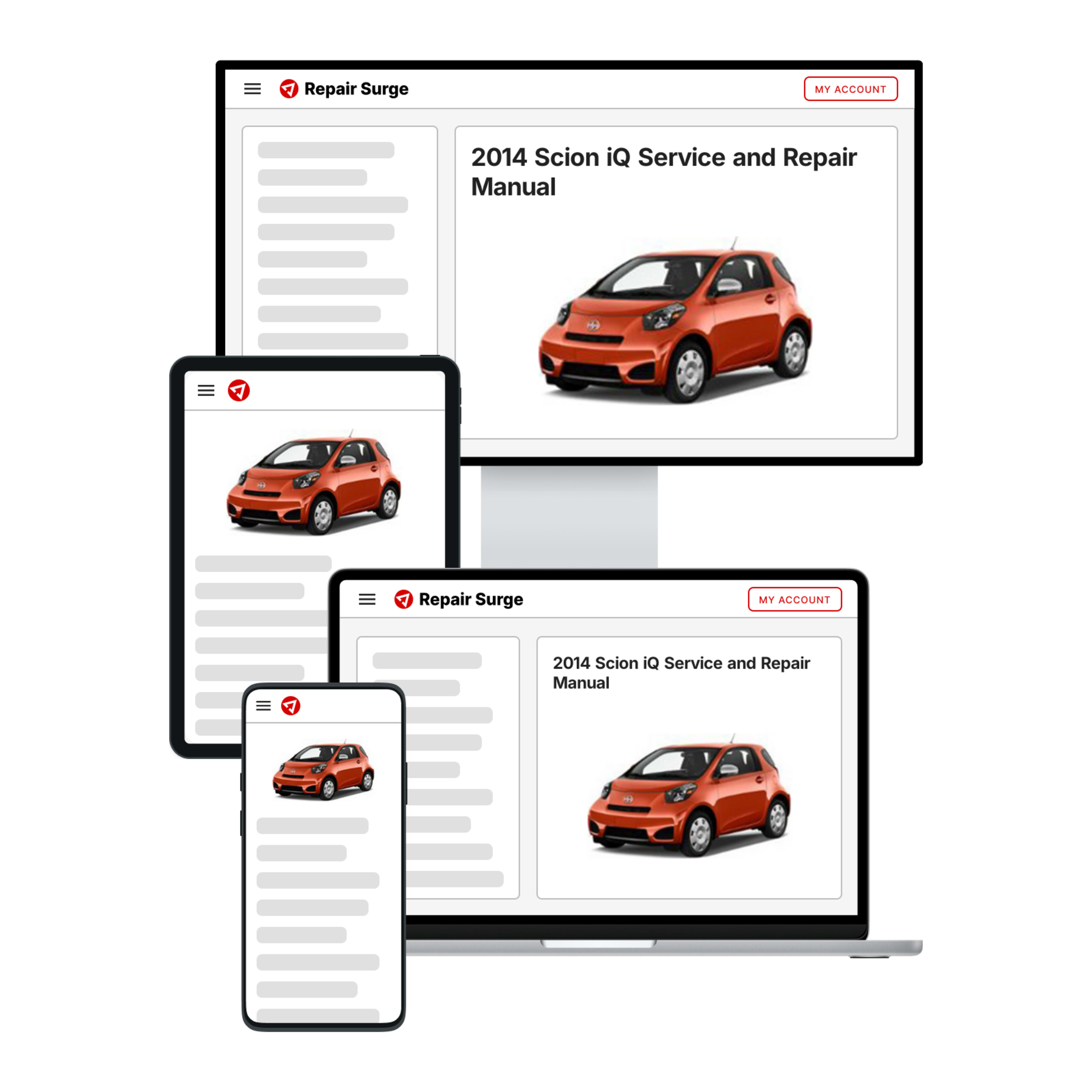 2014 Scion iQ service and repair manual hero image