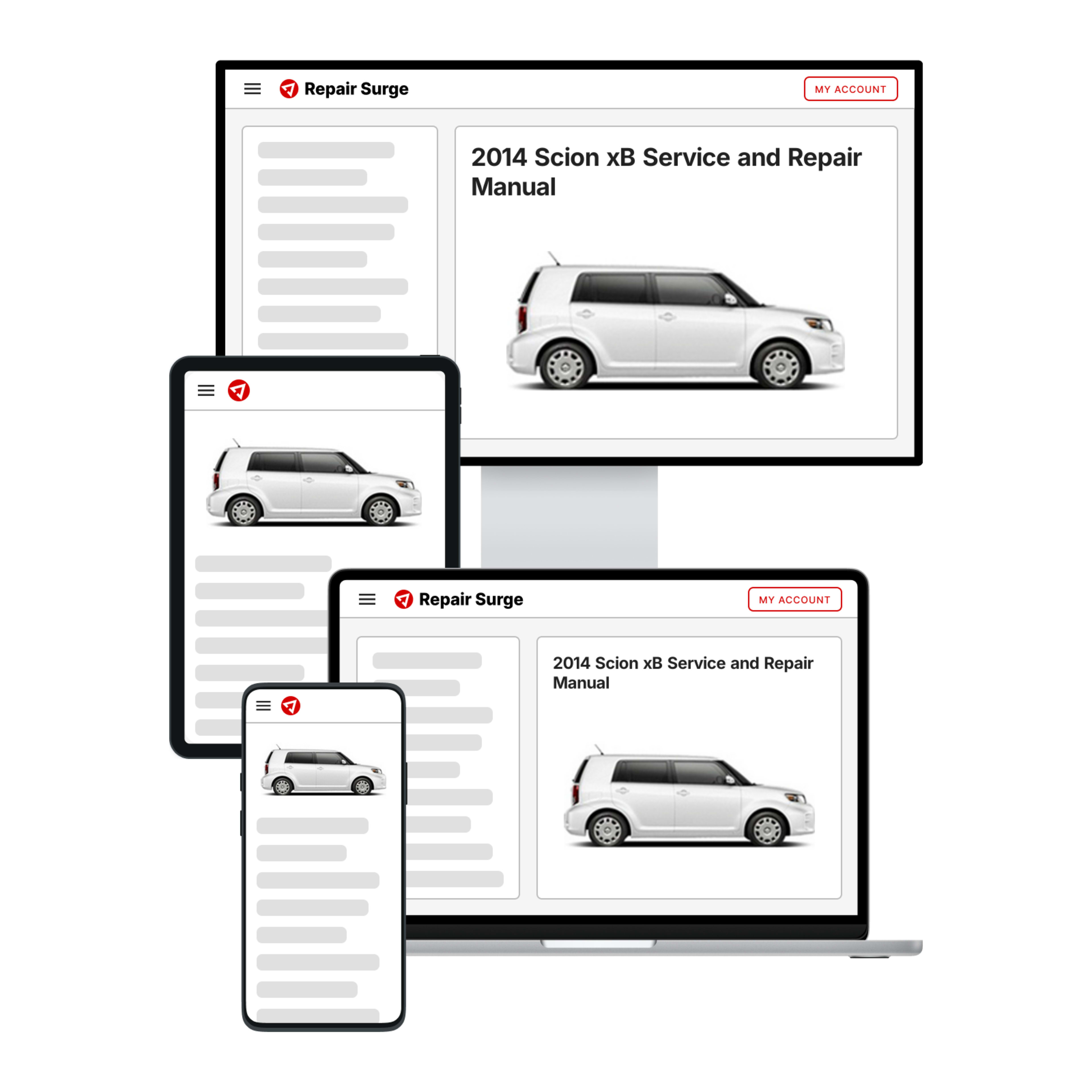2014 Scion xB service and repair manual hero image