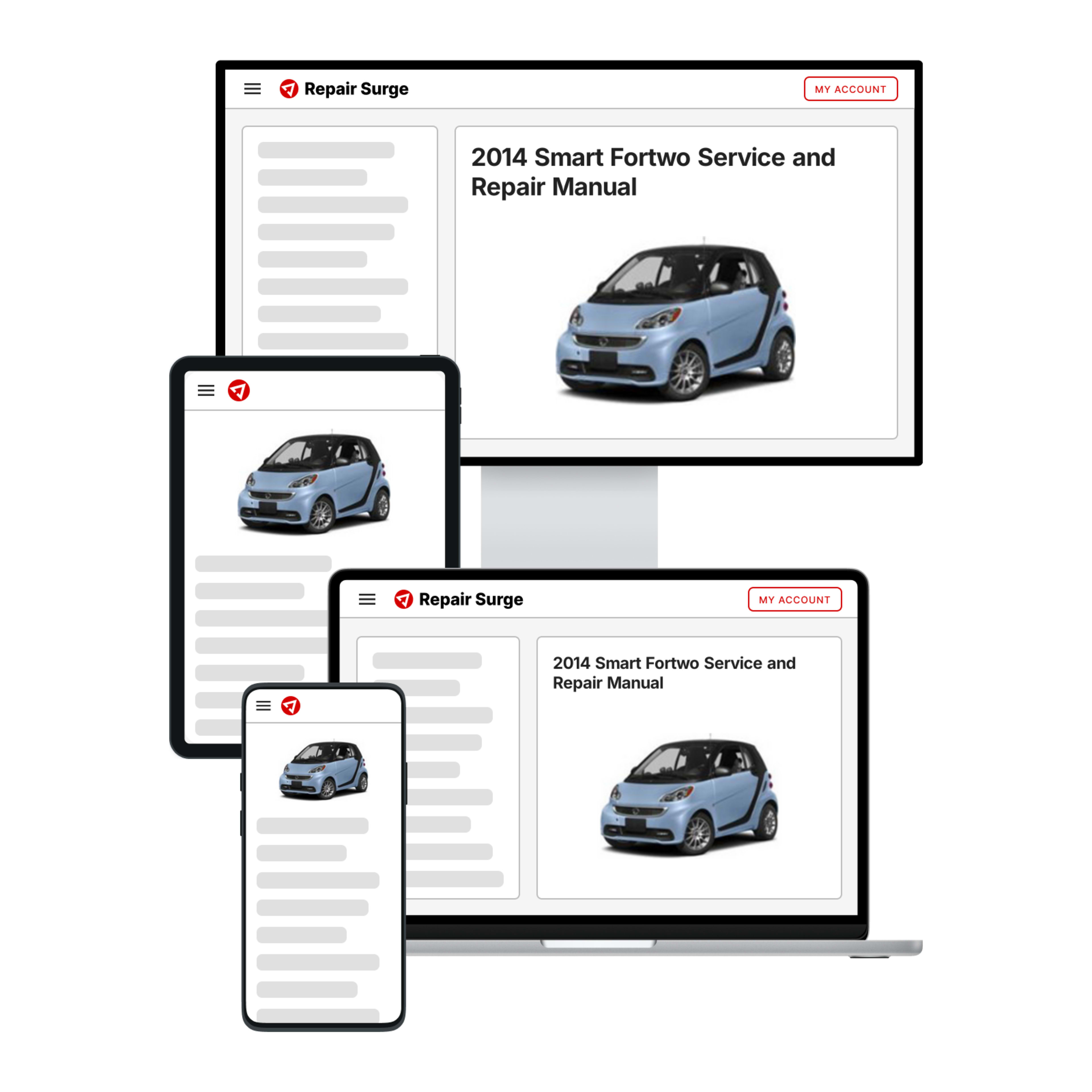 2014 Smart Fortwo service and repair manual hero image