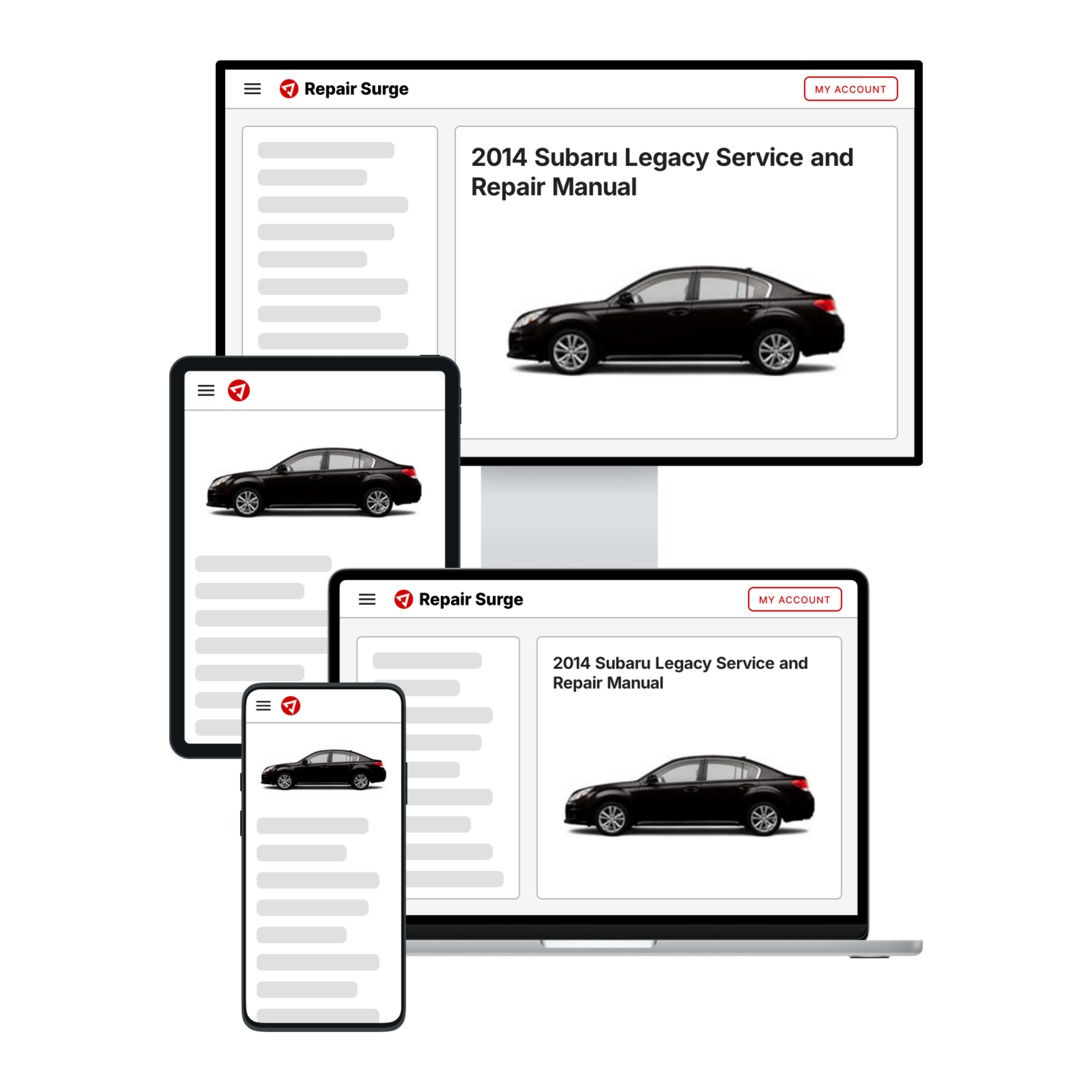 2014 Subaru Legacy service and repair manual hero image