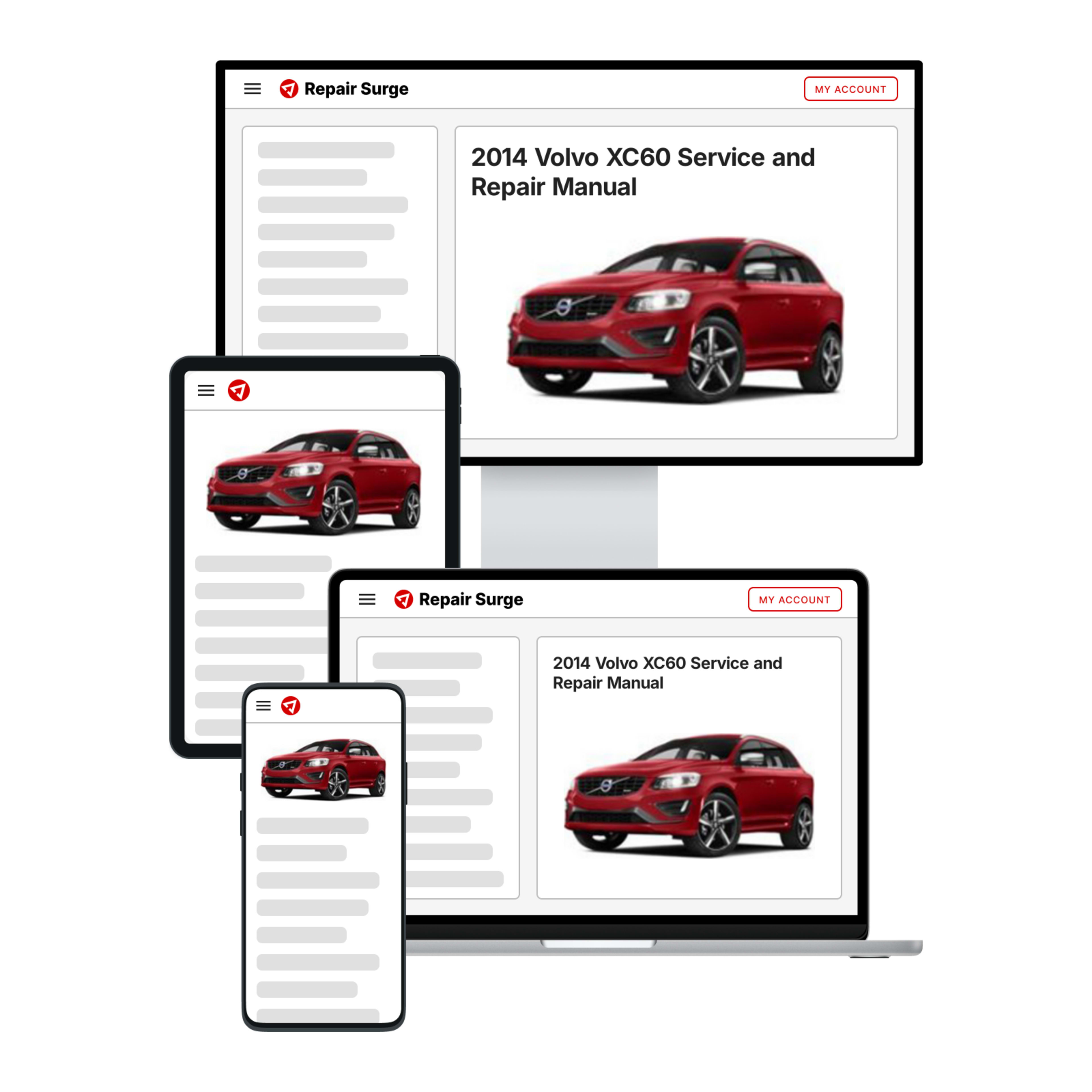 2014 Volvo XC60 service and repair manual hero image