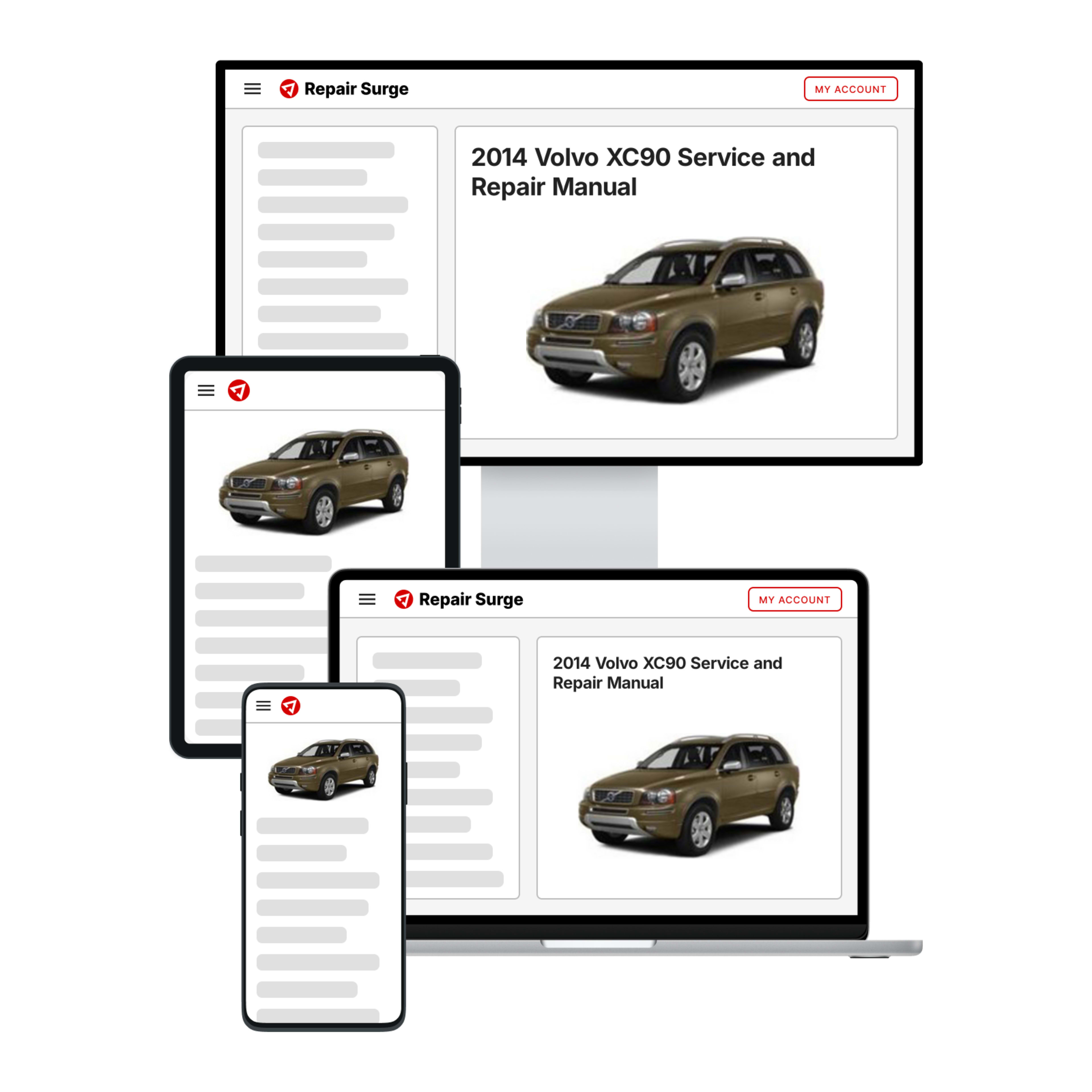 2014 Volvo XC90 service and repair manual hero image