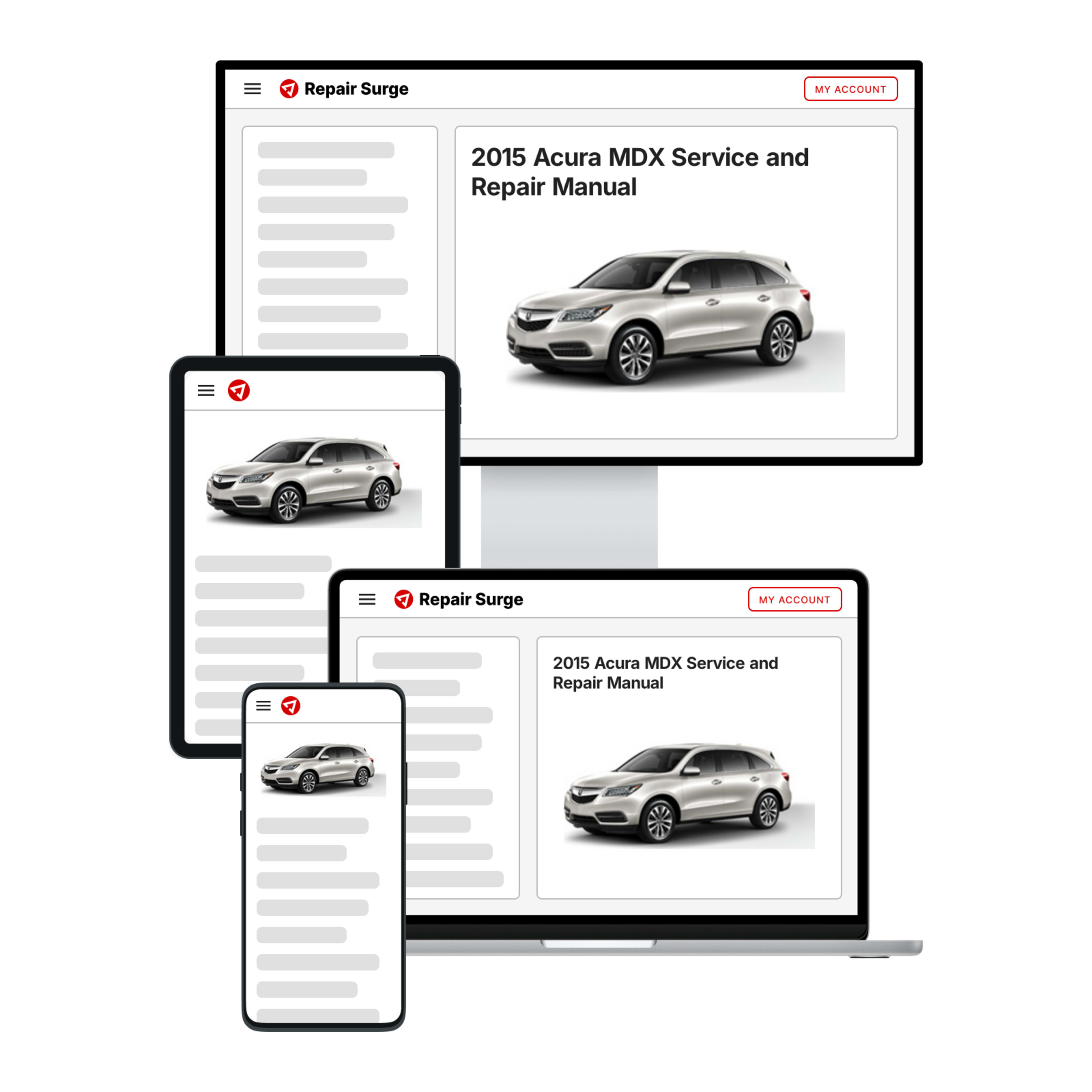 2015 Acura MDX service and repair manual hero image