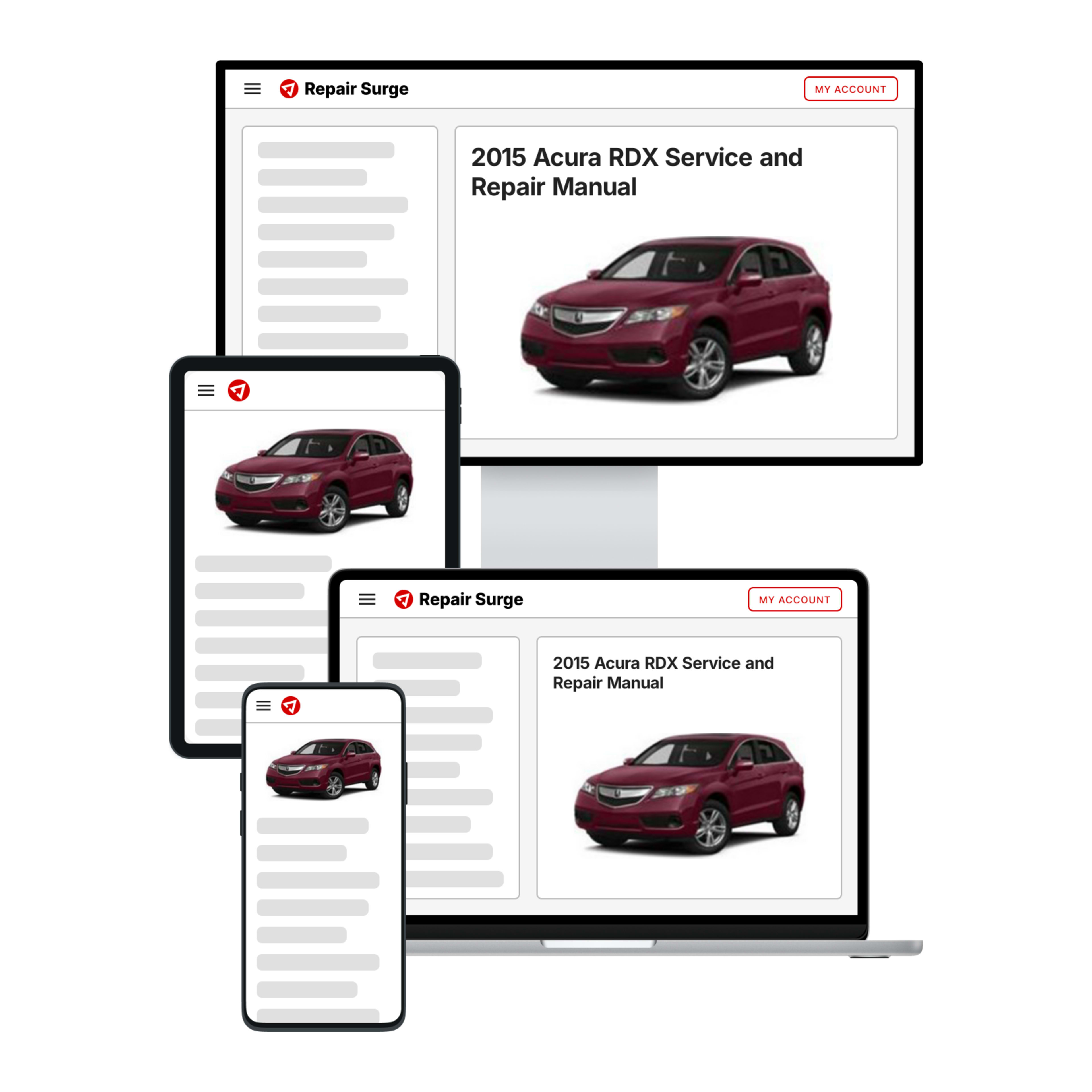2015 Acura RDX service and repair manual hero image