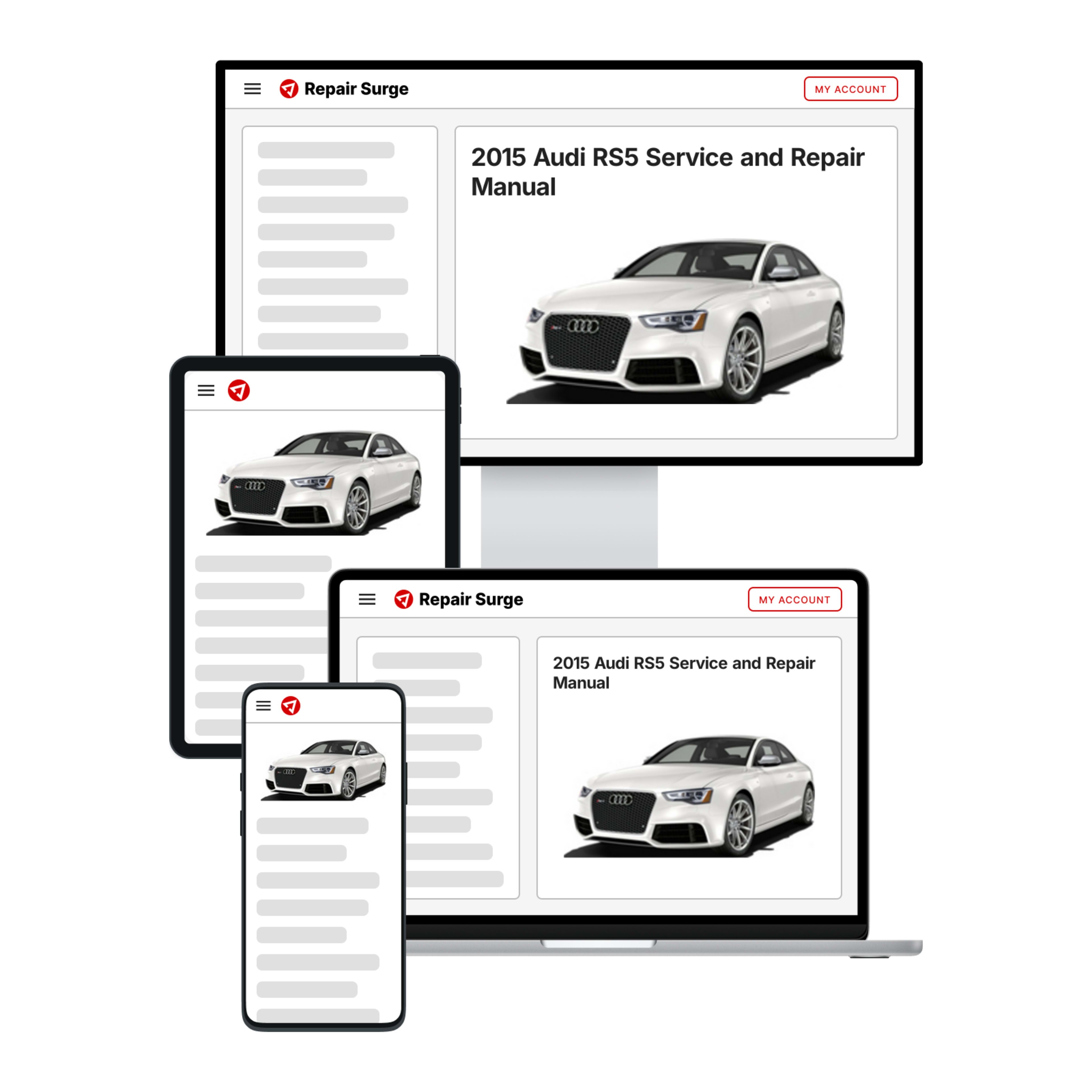 2015 Audi RS5 service and repair manual hero image