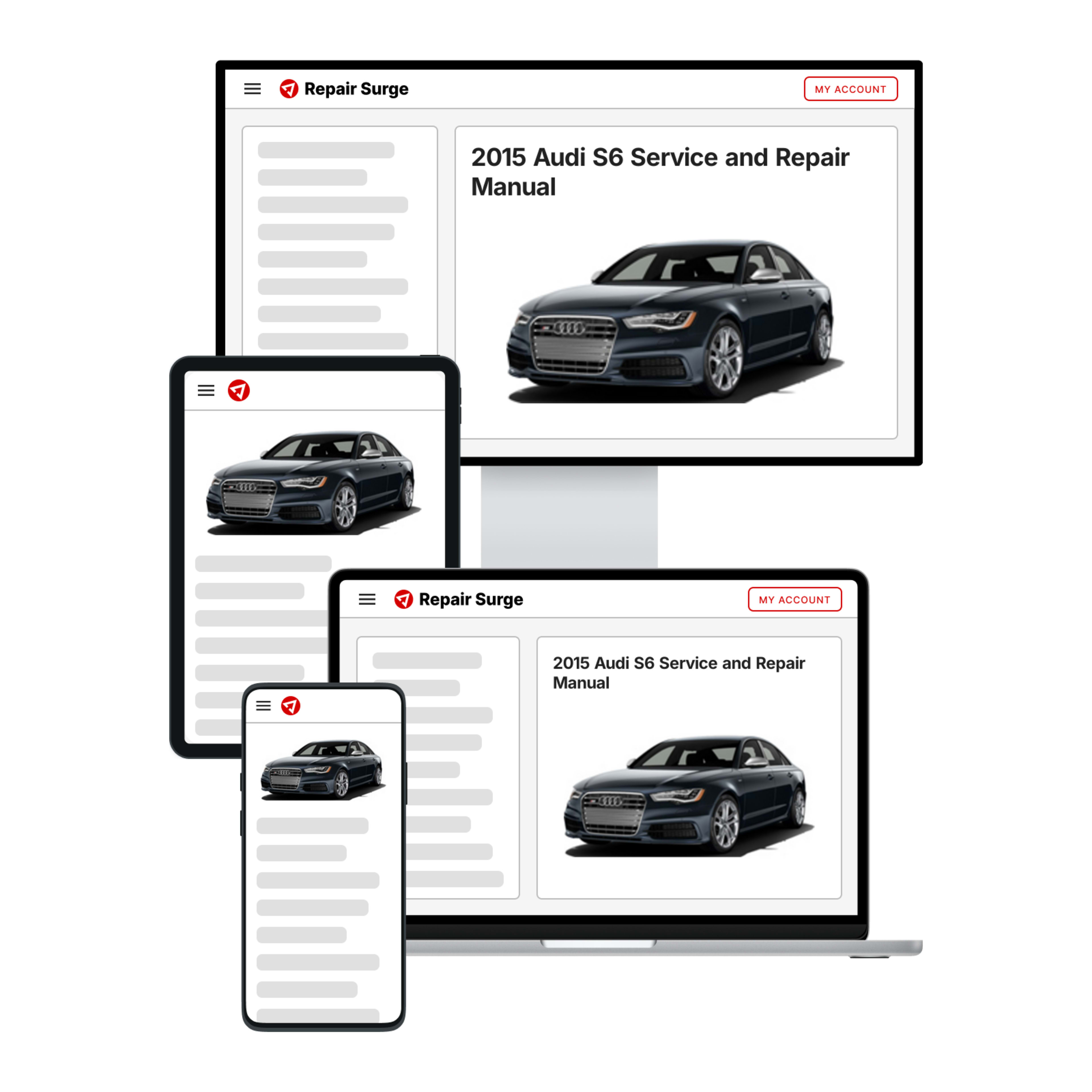 2015 Audi S6 service and repair manual hero image