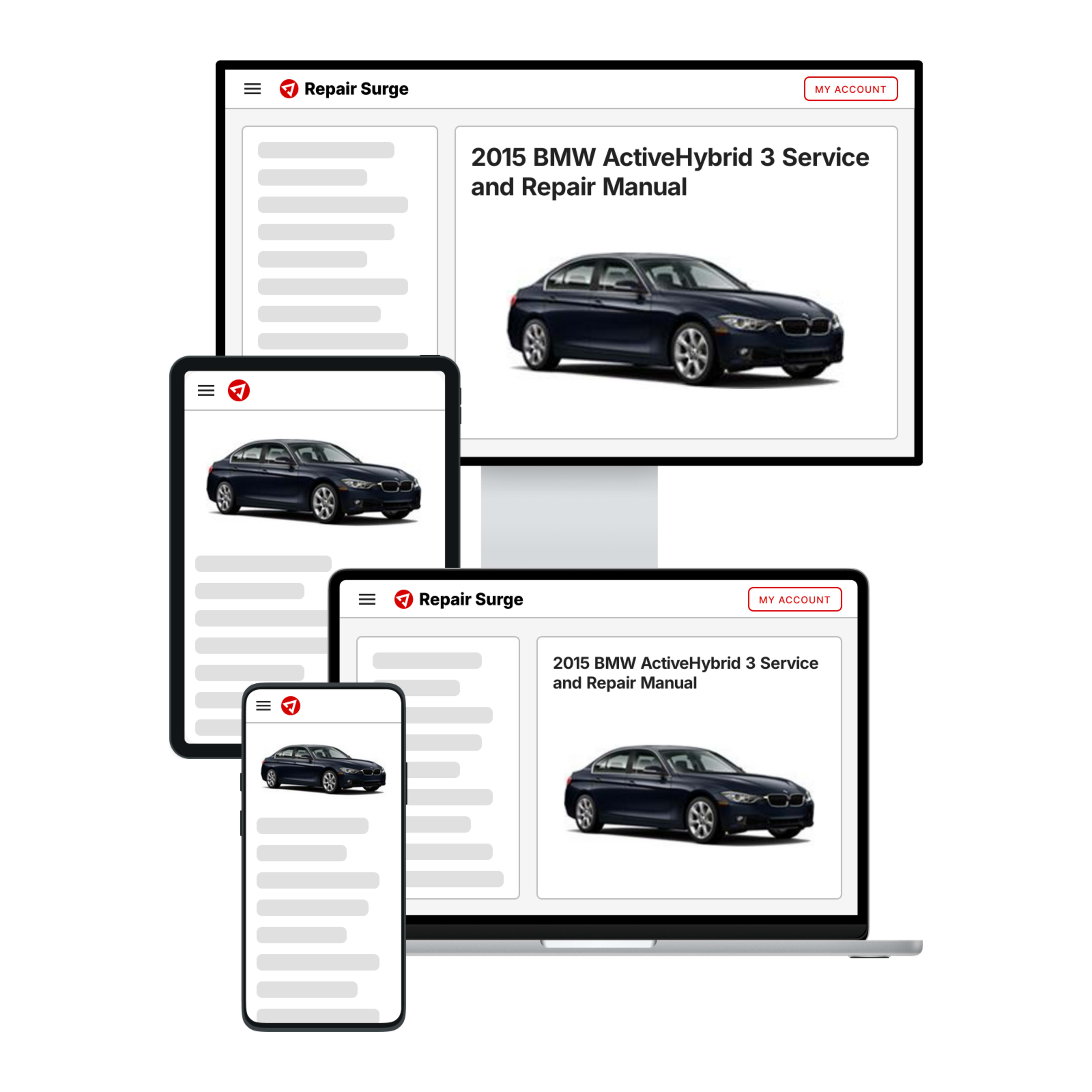 2015 BMW ActiveHybrid 3 service and repair manual hero image
