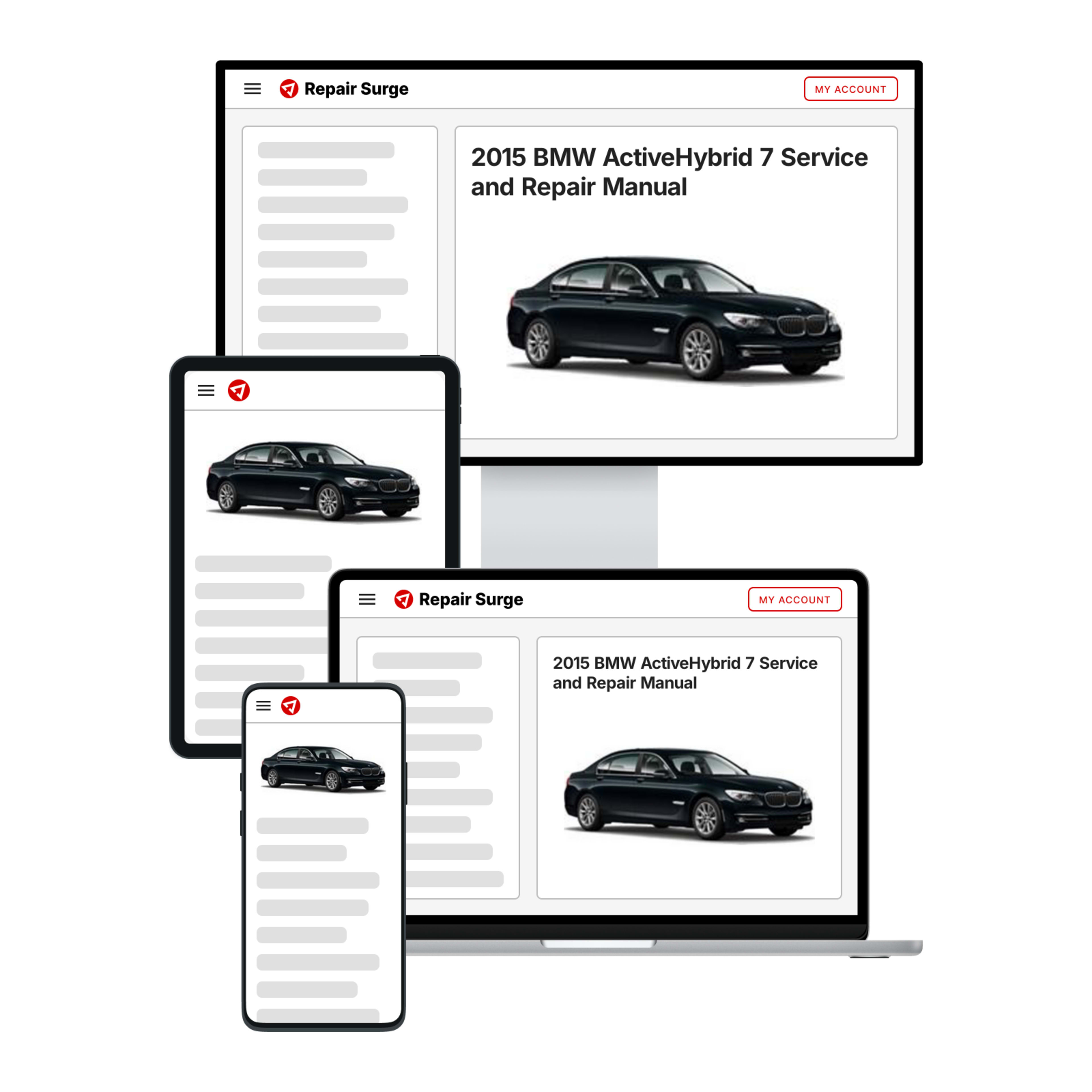 2015 BMW ActiveHybrid 7 service and repair manual hero image