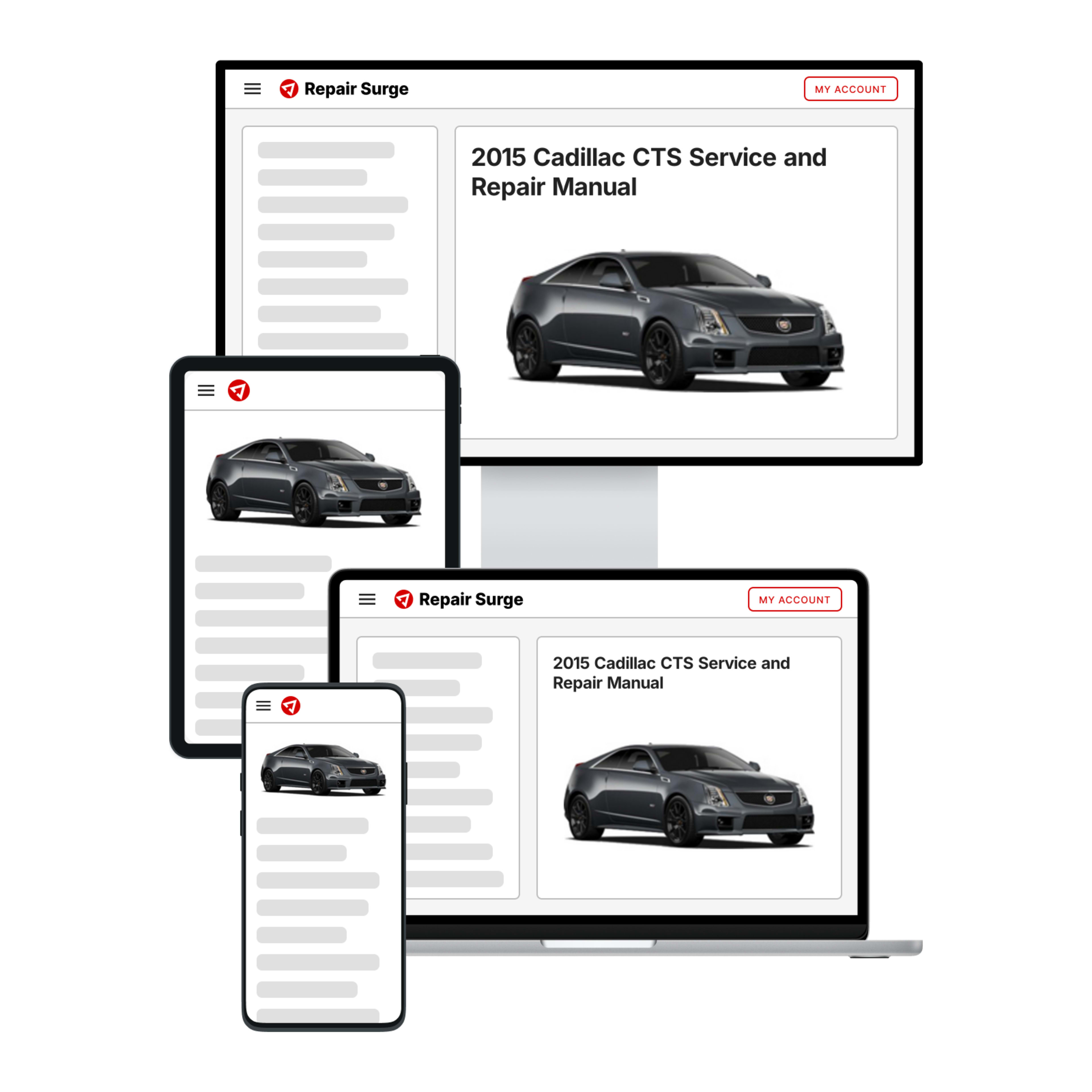 2015 Cadillac CTS service and repair manual hero image