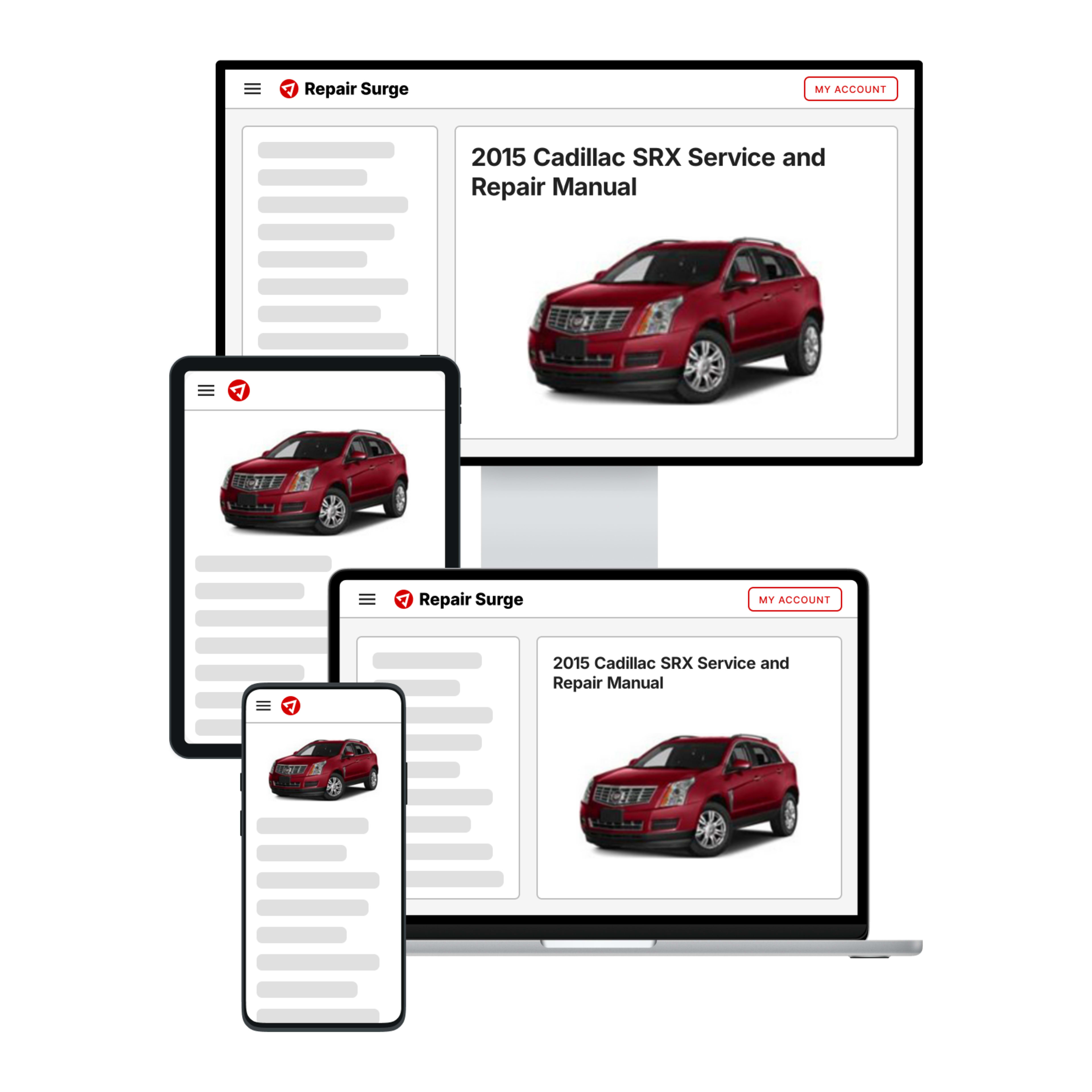 2015 Cadillac SRX service and repair manual hero image