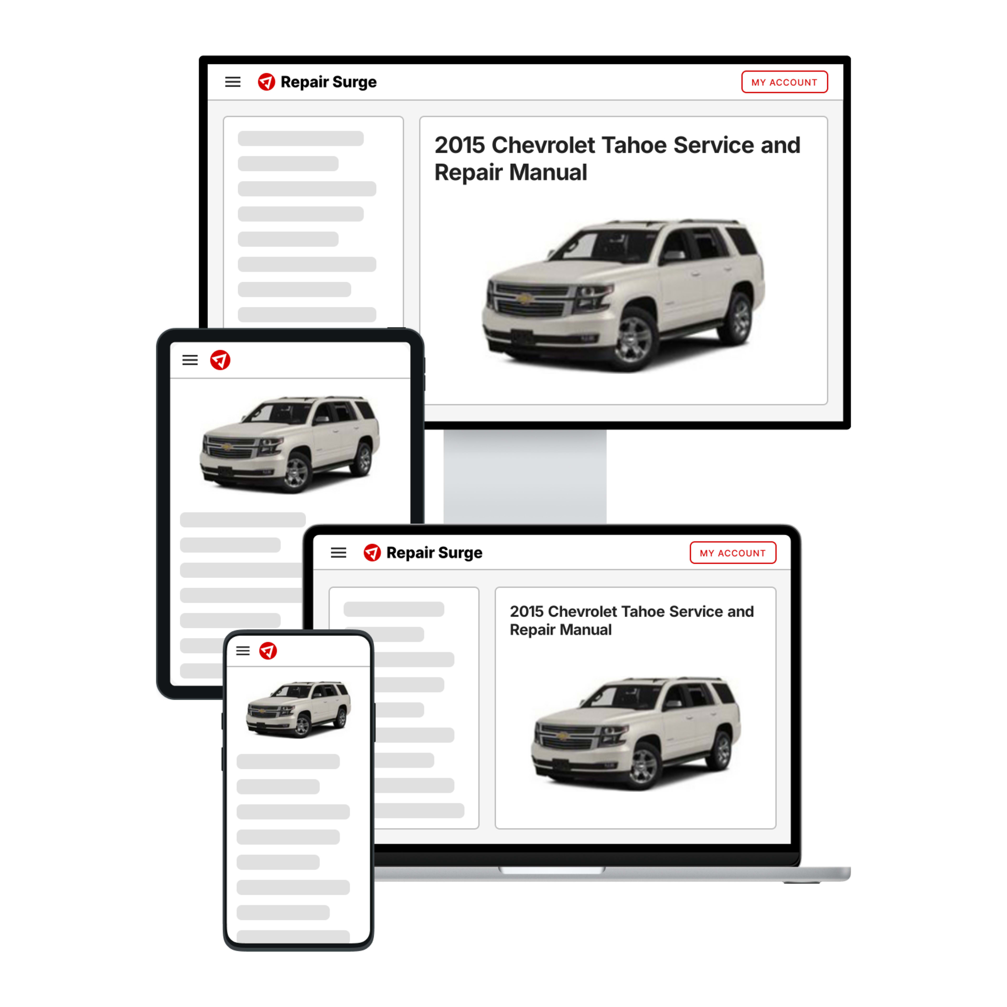 2015 Chevrolet Tahoe service and repair manual hero image