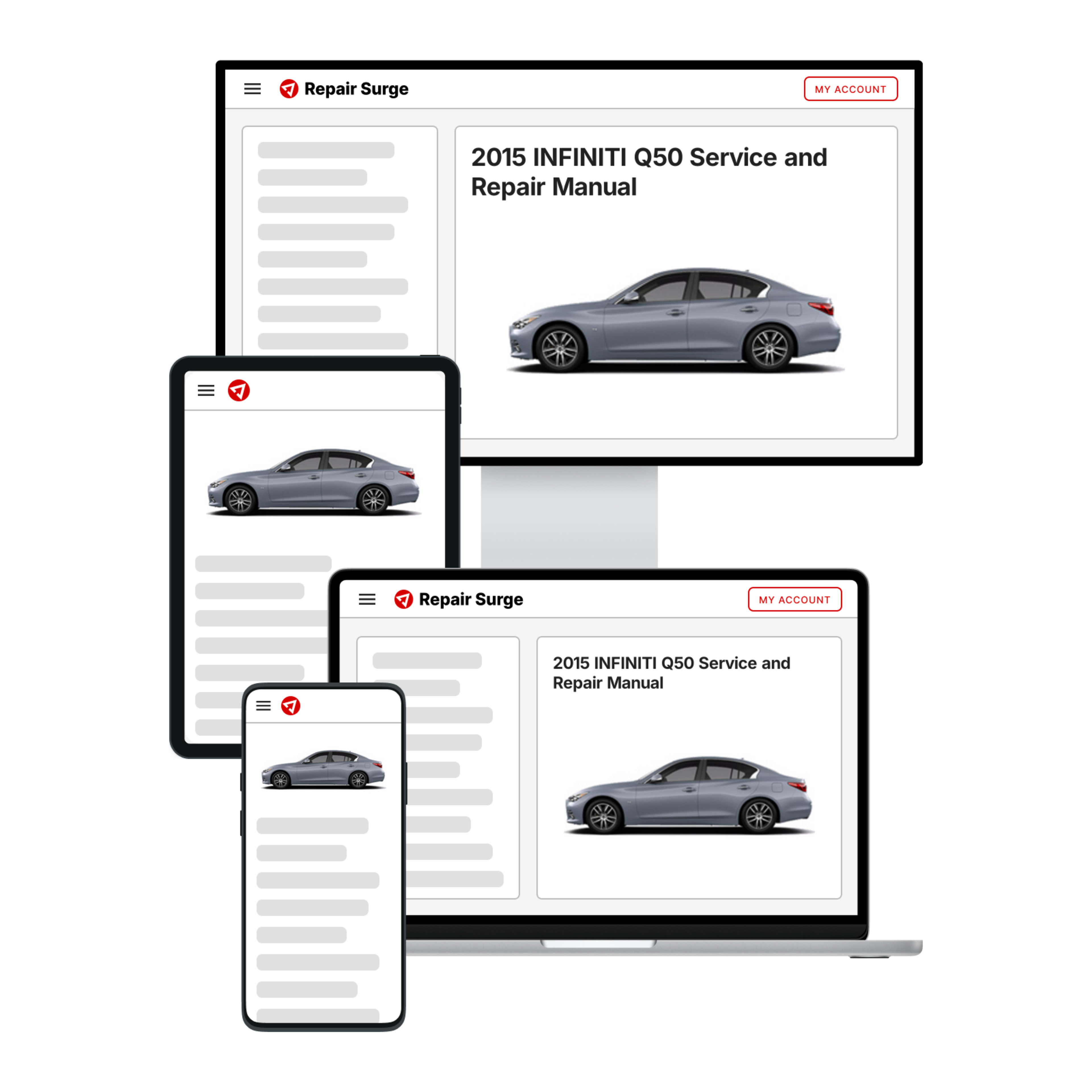 2015 INFINITI Q50 service and repair manual hero image