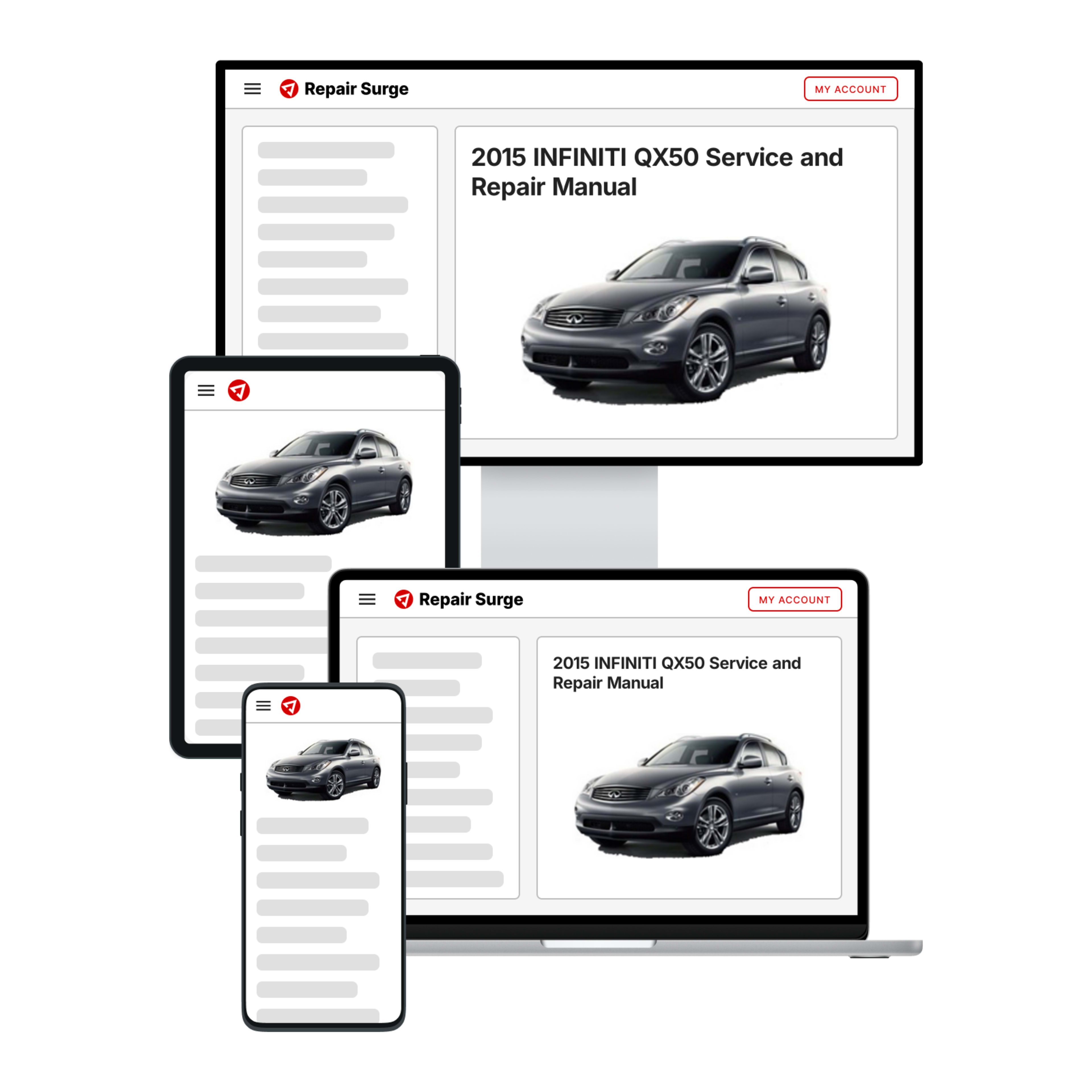 2015 INFINITI QX50 service and repair manual hero image