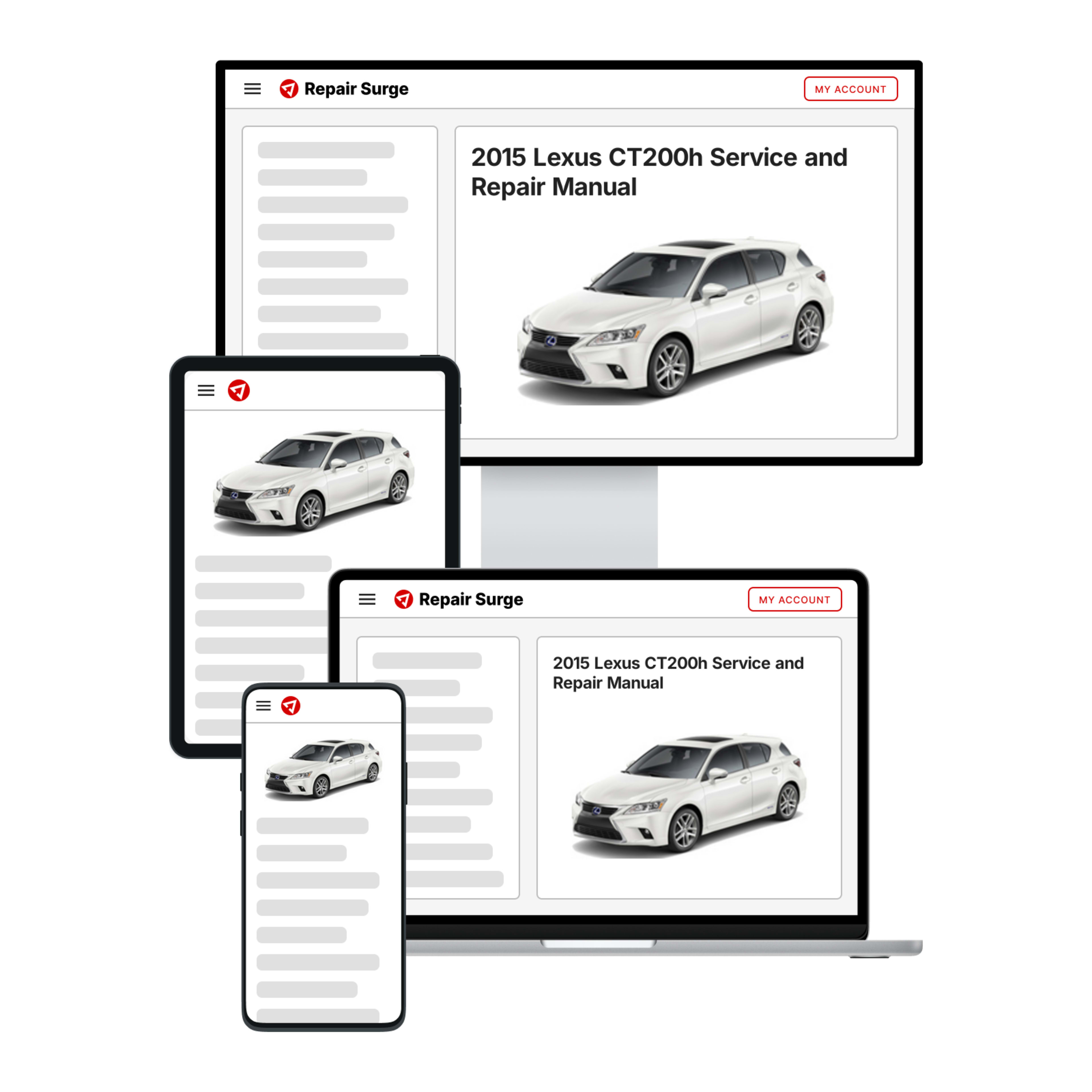 2015 Lexus CT200h service and repair manual hero image