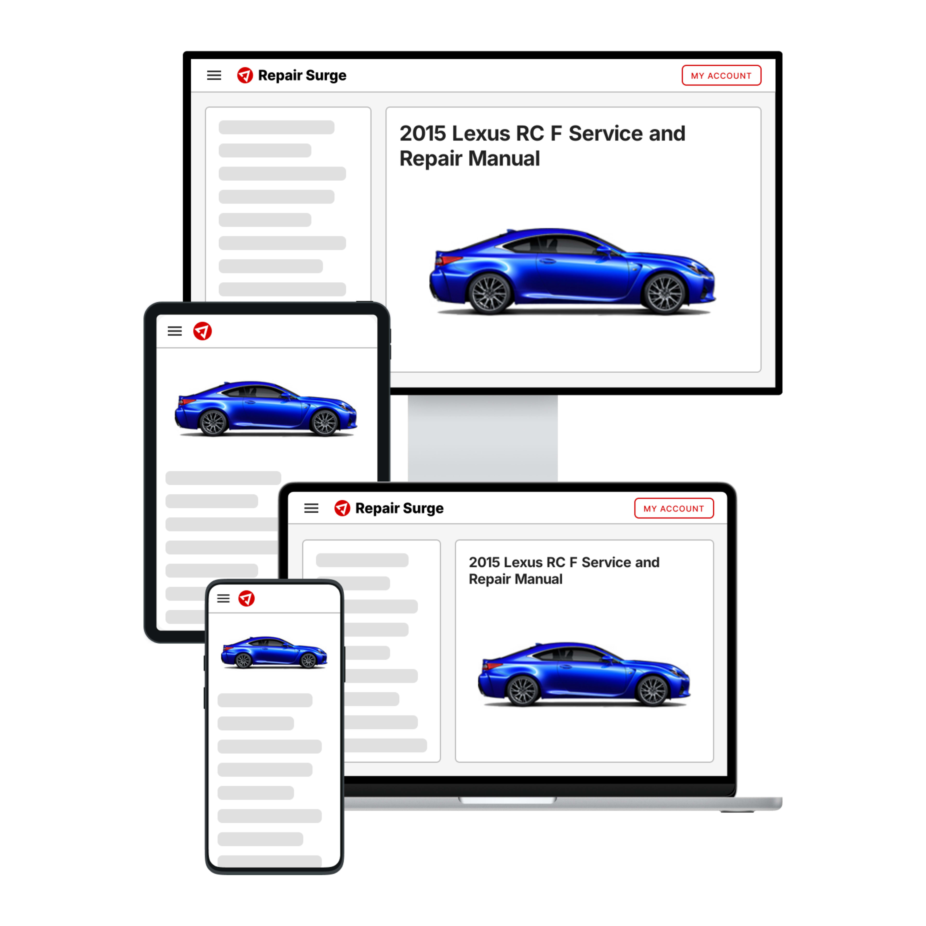 2015 Lexus RC F service and repair manual hero image