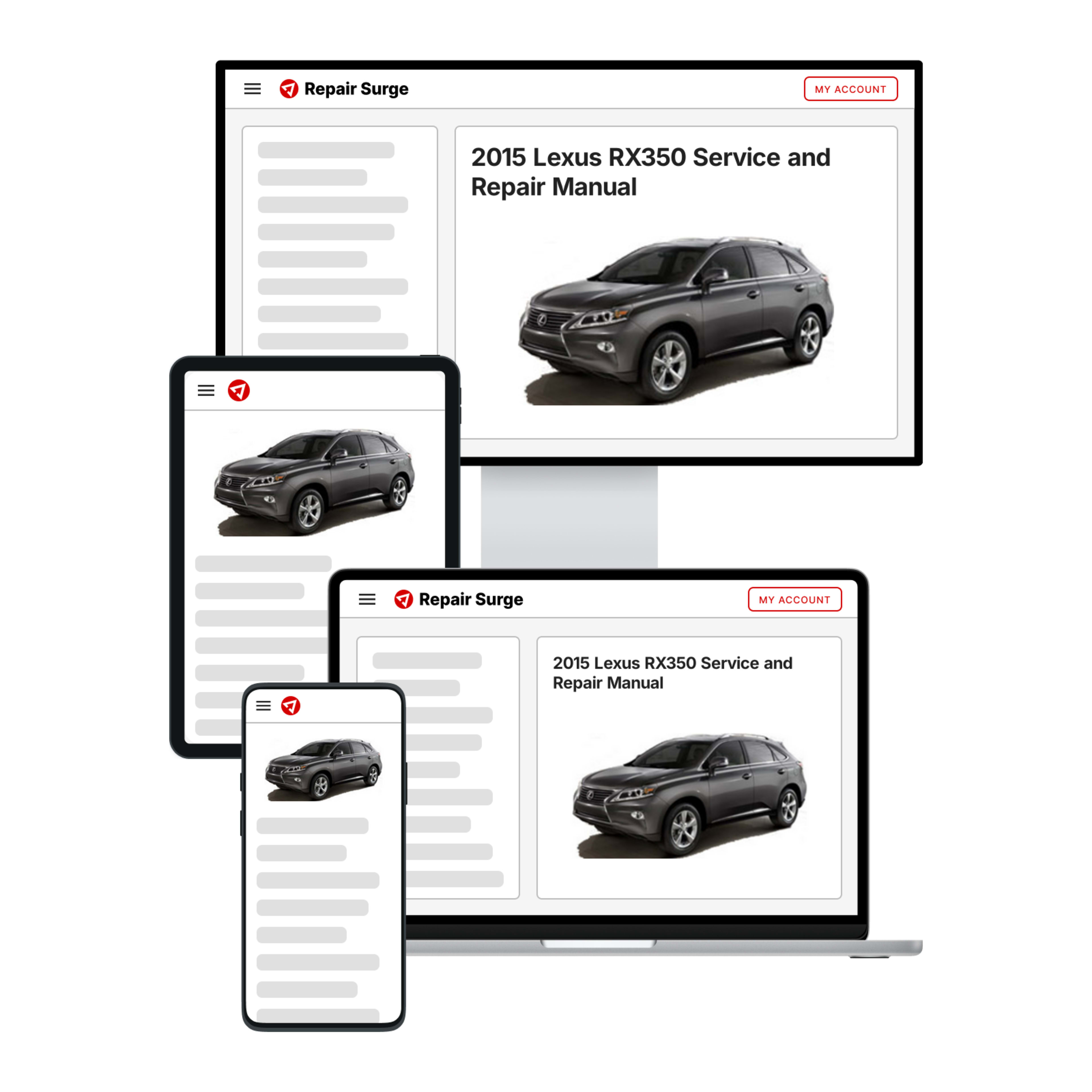 2015 Lexus RX350 service and repair manual hero image