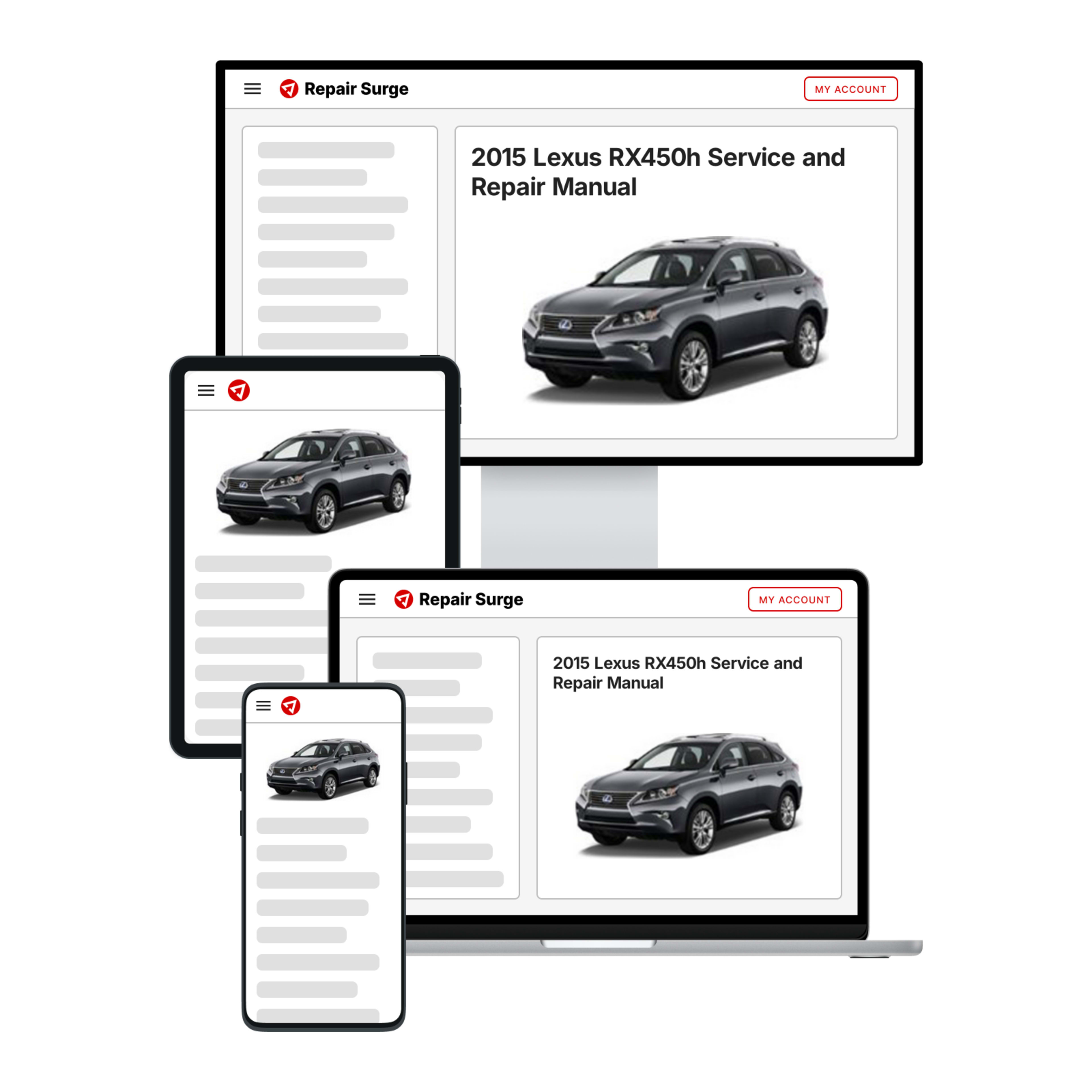 2015 Lexus RX450h service and repair manual hero image