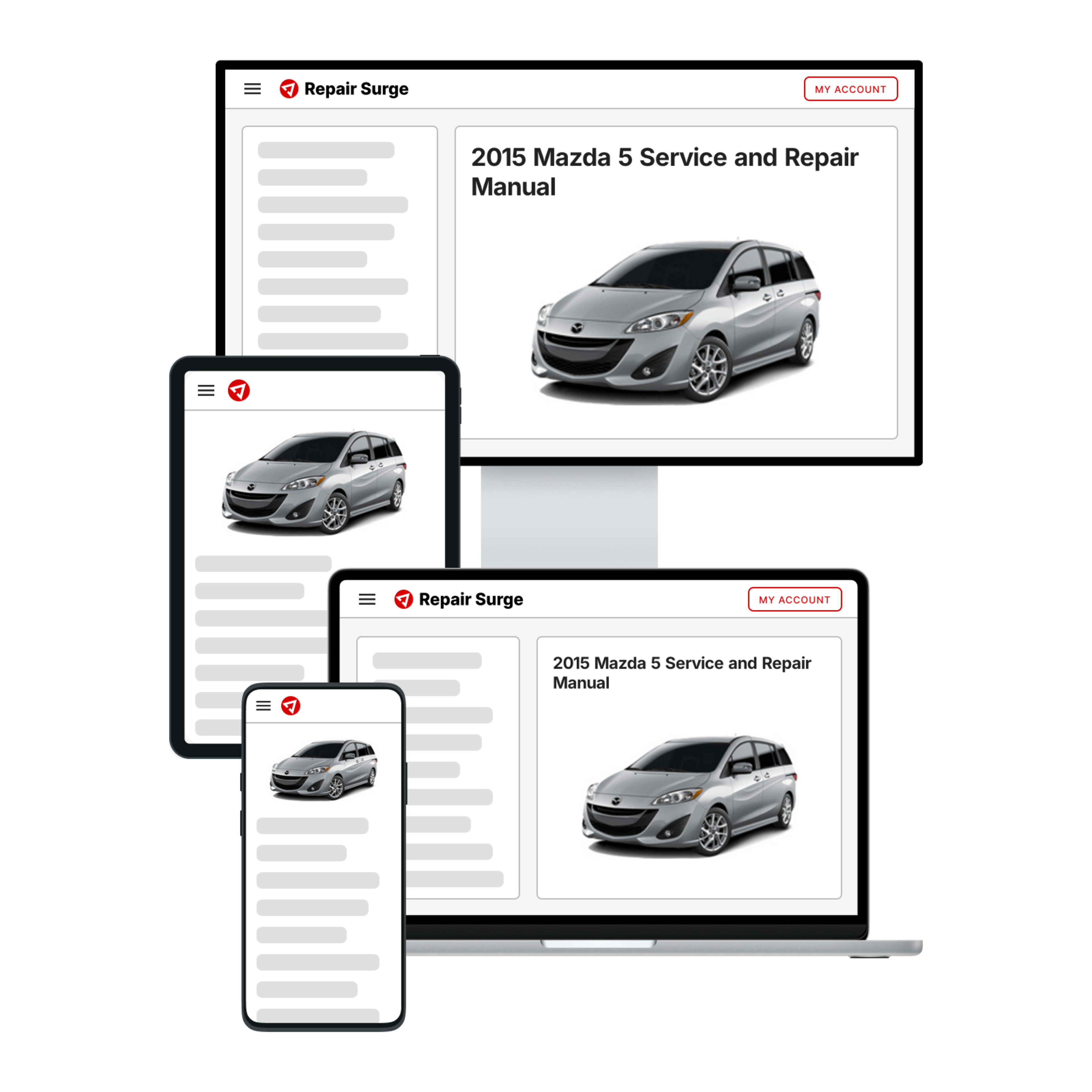 2015 Mazda 5 service and repair manual hero image