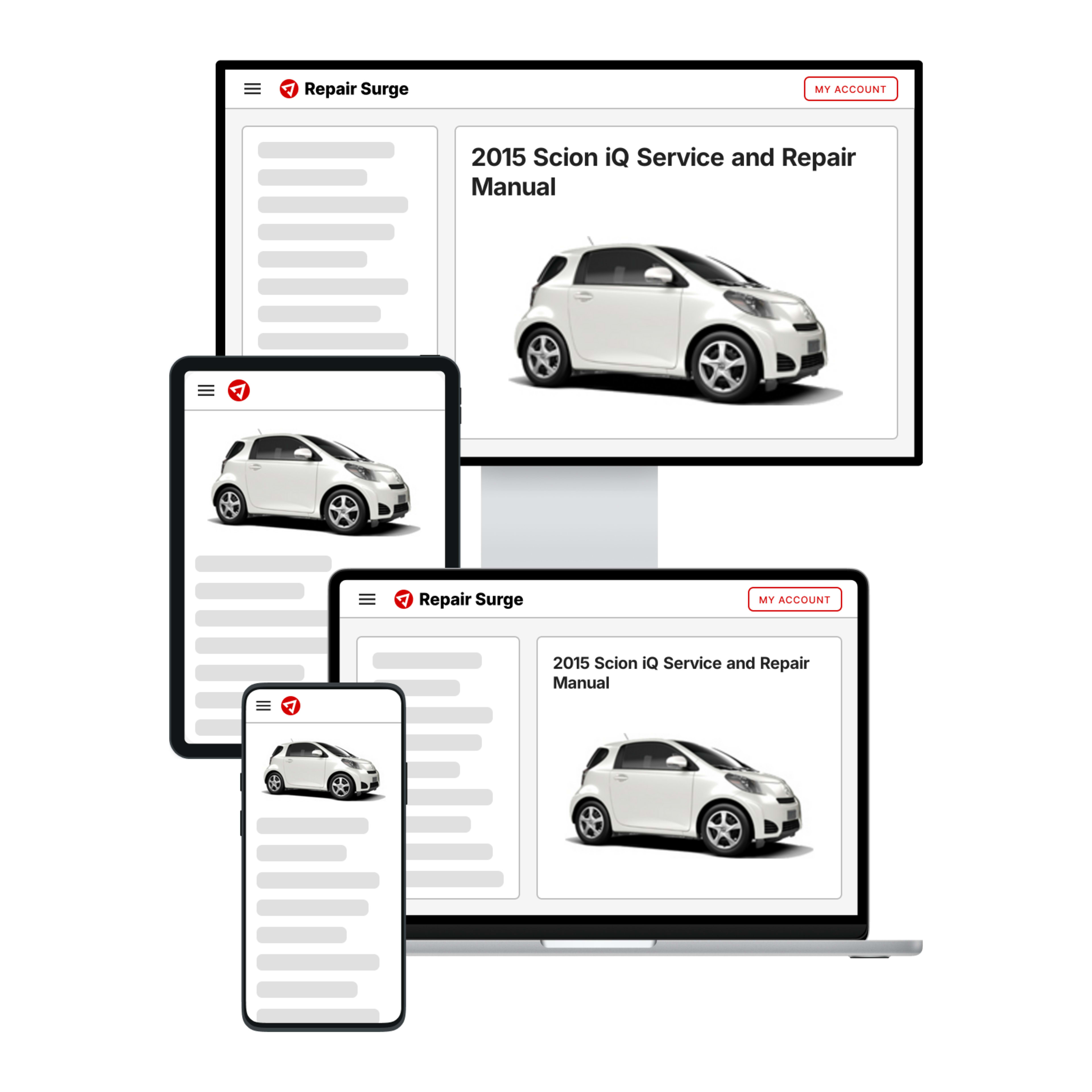 2015 Scion iQ service and repair manual hero image
