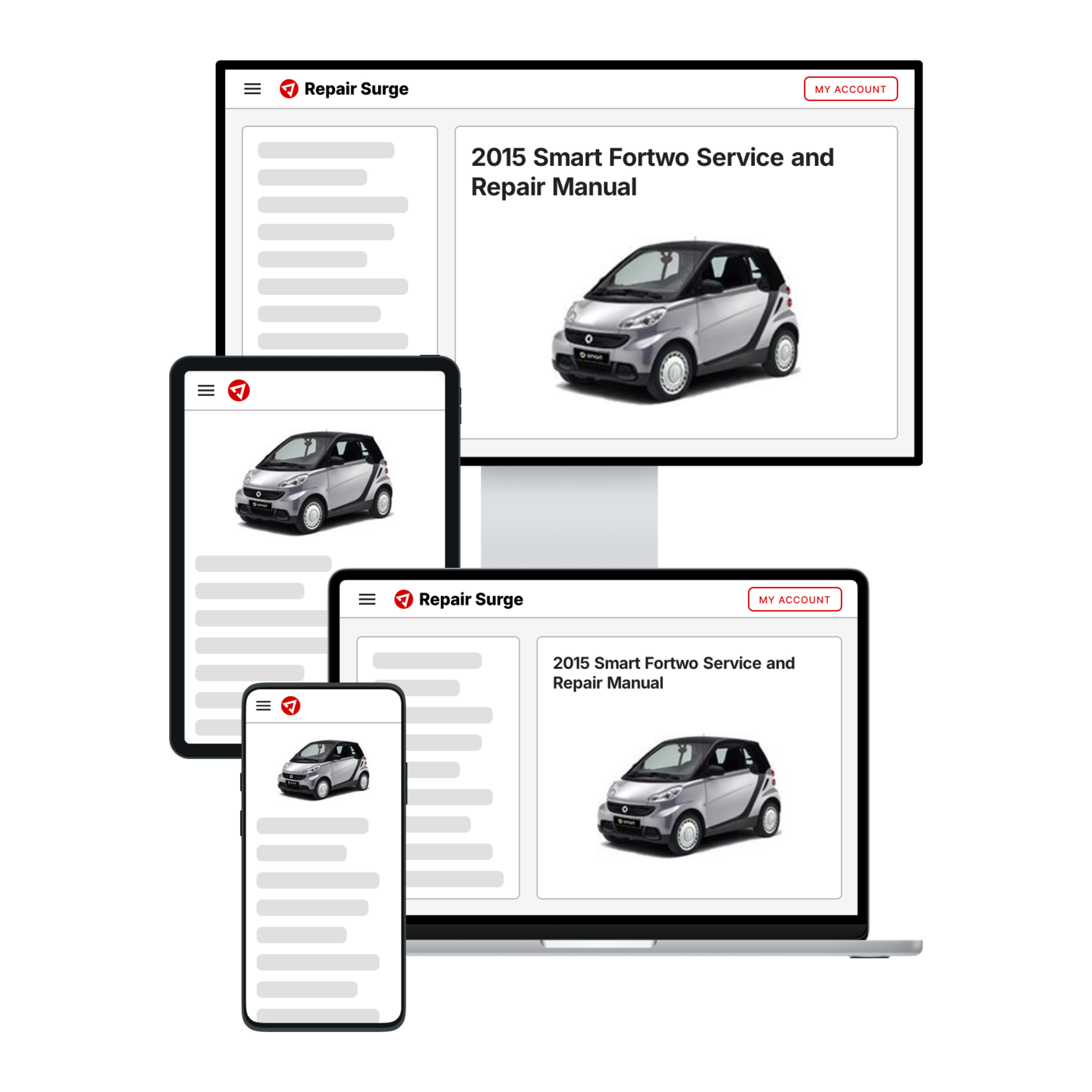 2015 Smart Fortwo service and repair manual hero image
