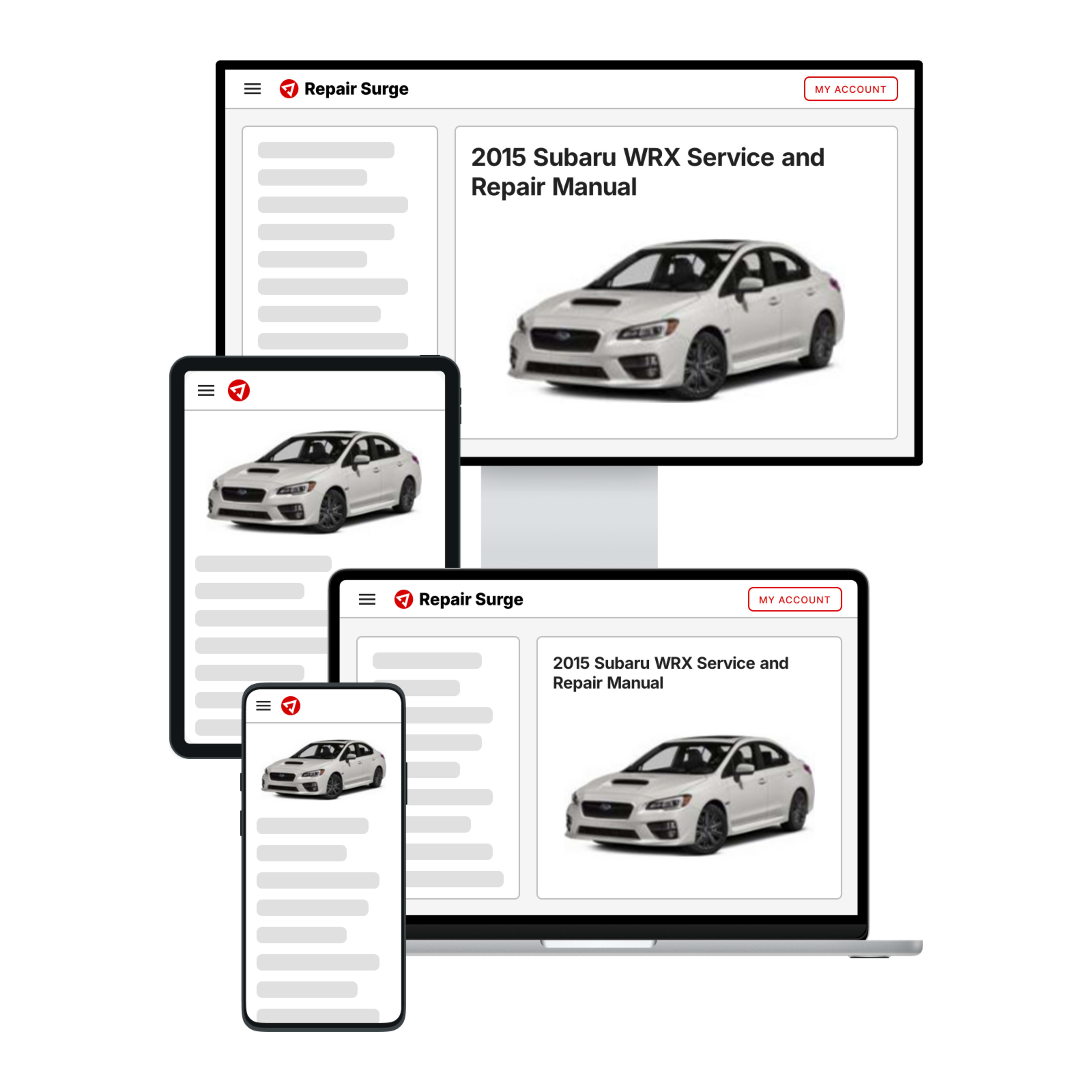 2015 Subaru WRX service and repair manual hero image