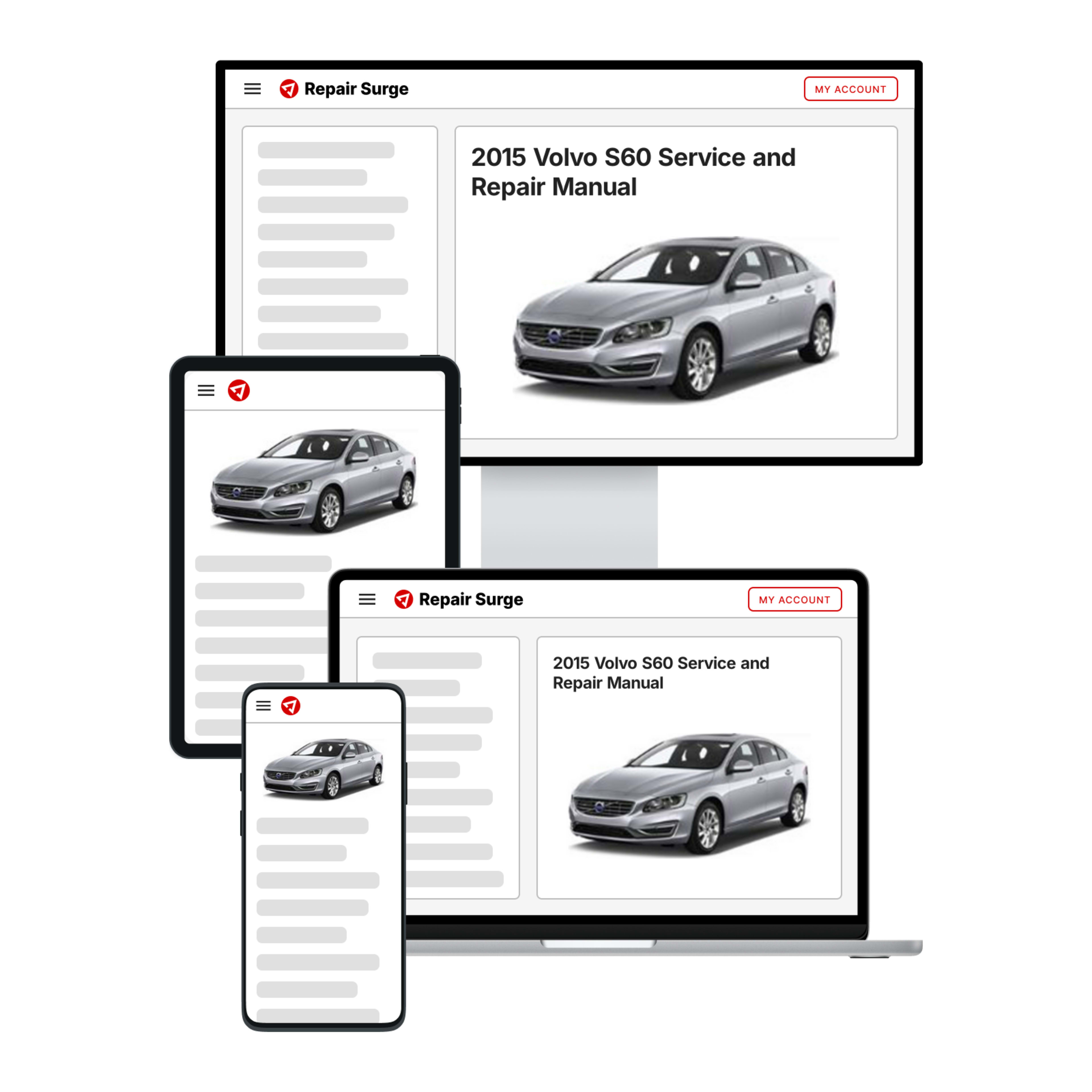 2015 Volvo S60 service and repair manual hero image