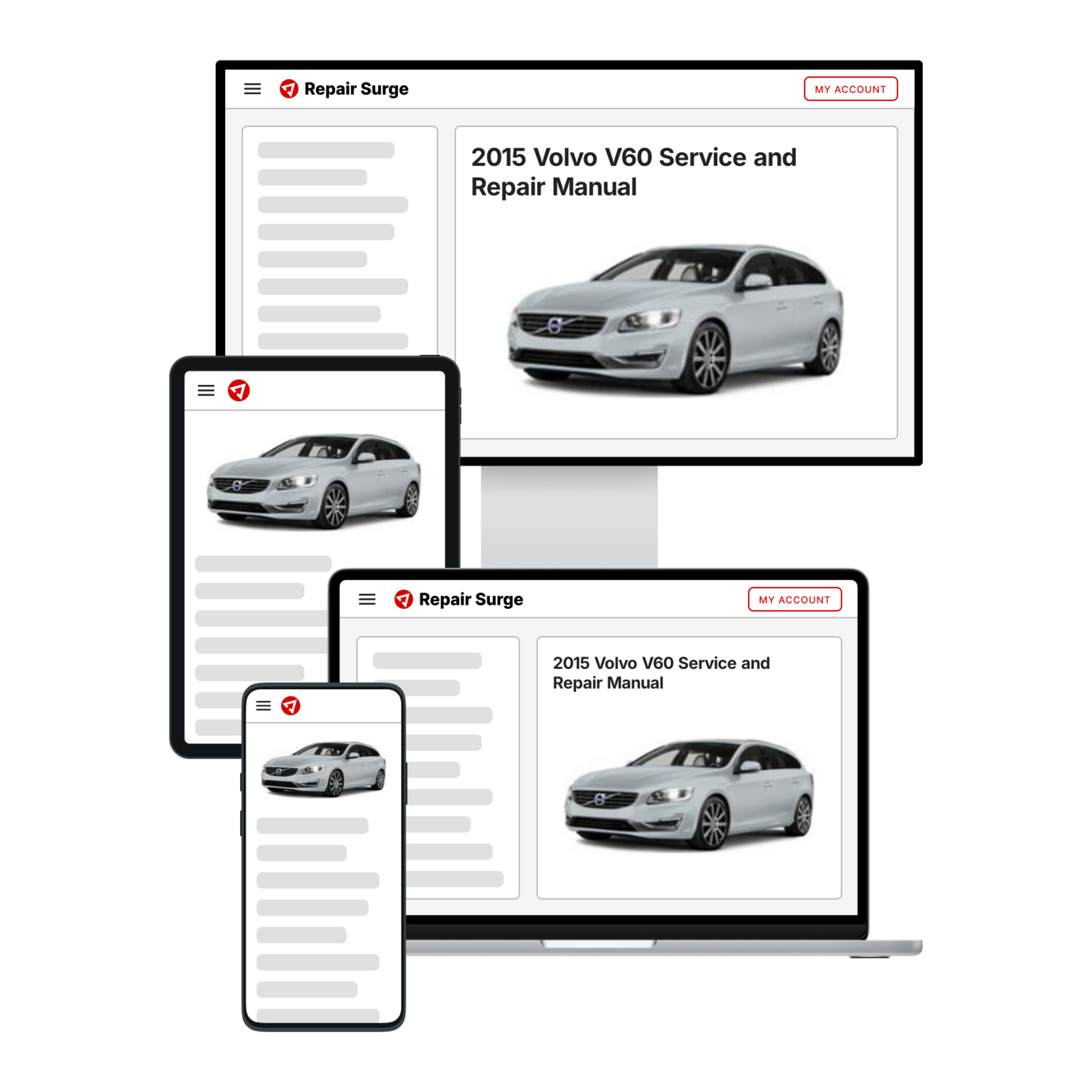2015 Volvo V60 service and repair manual hero image