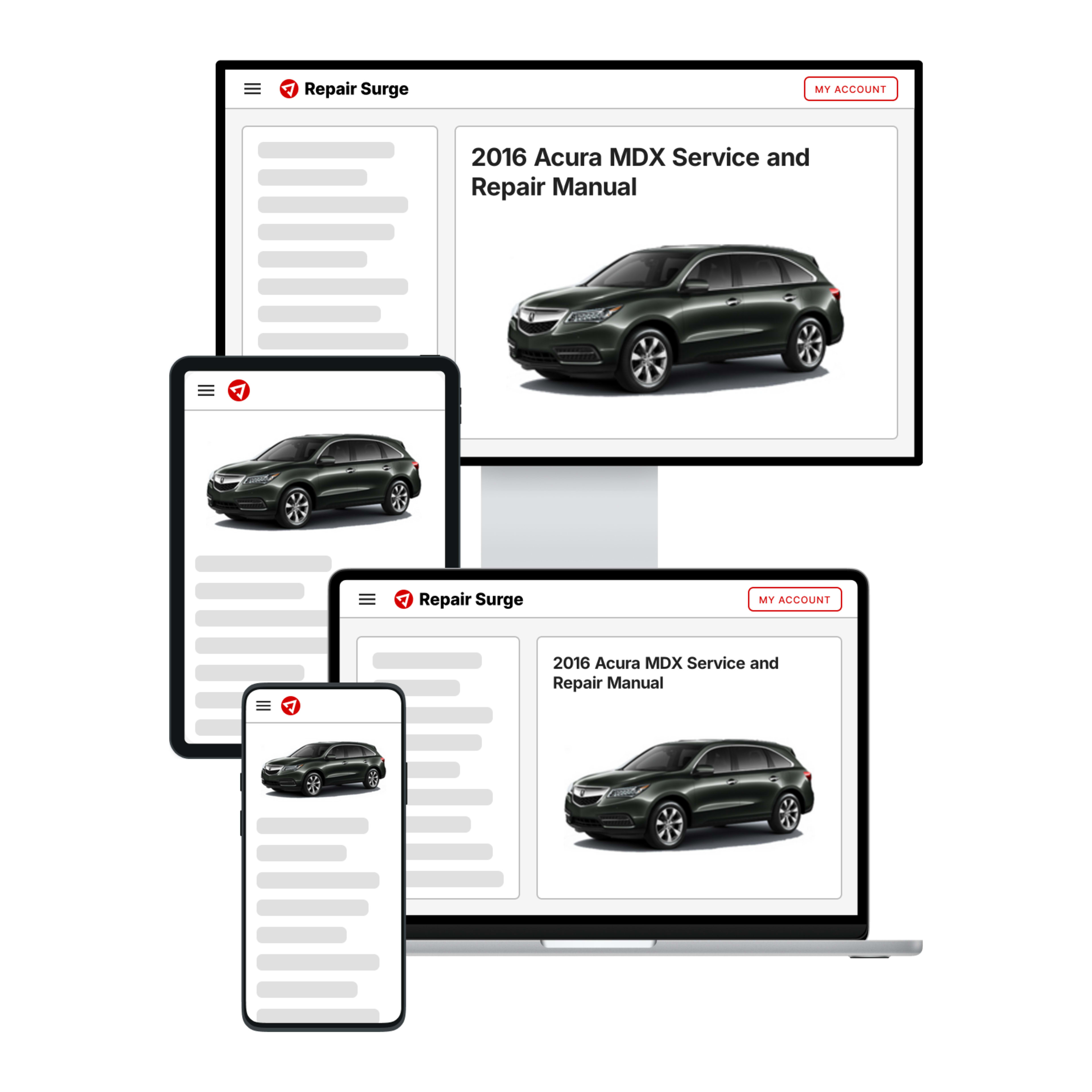 2016 Acura MDX service and repair manual hero image