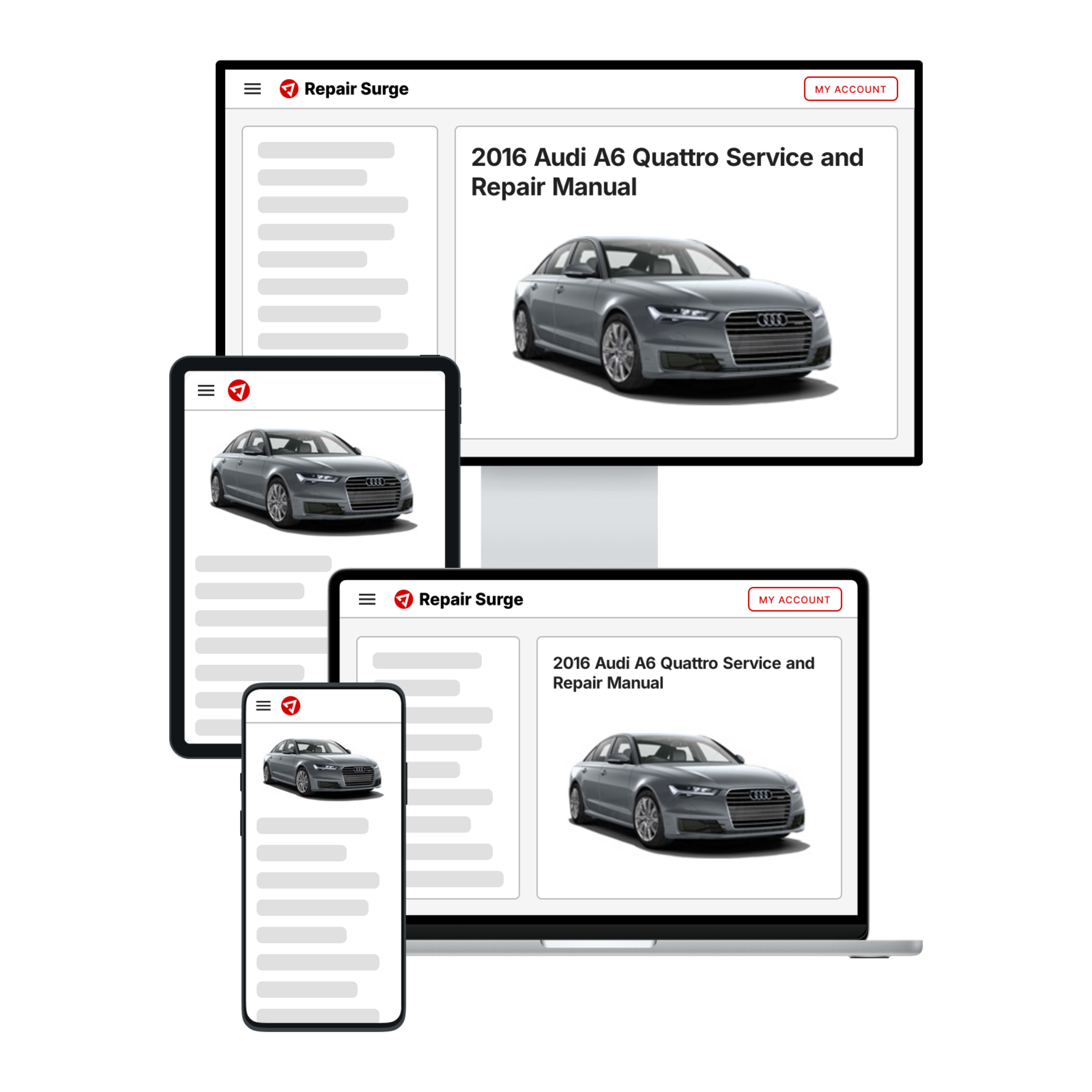 2016 Audi A6 Quattro service and repair manual hero image
