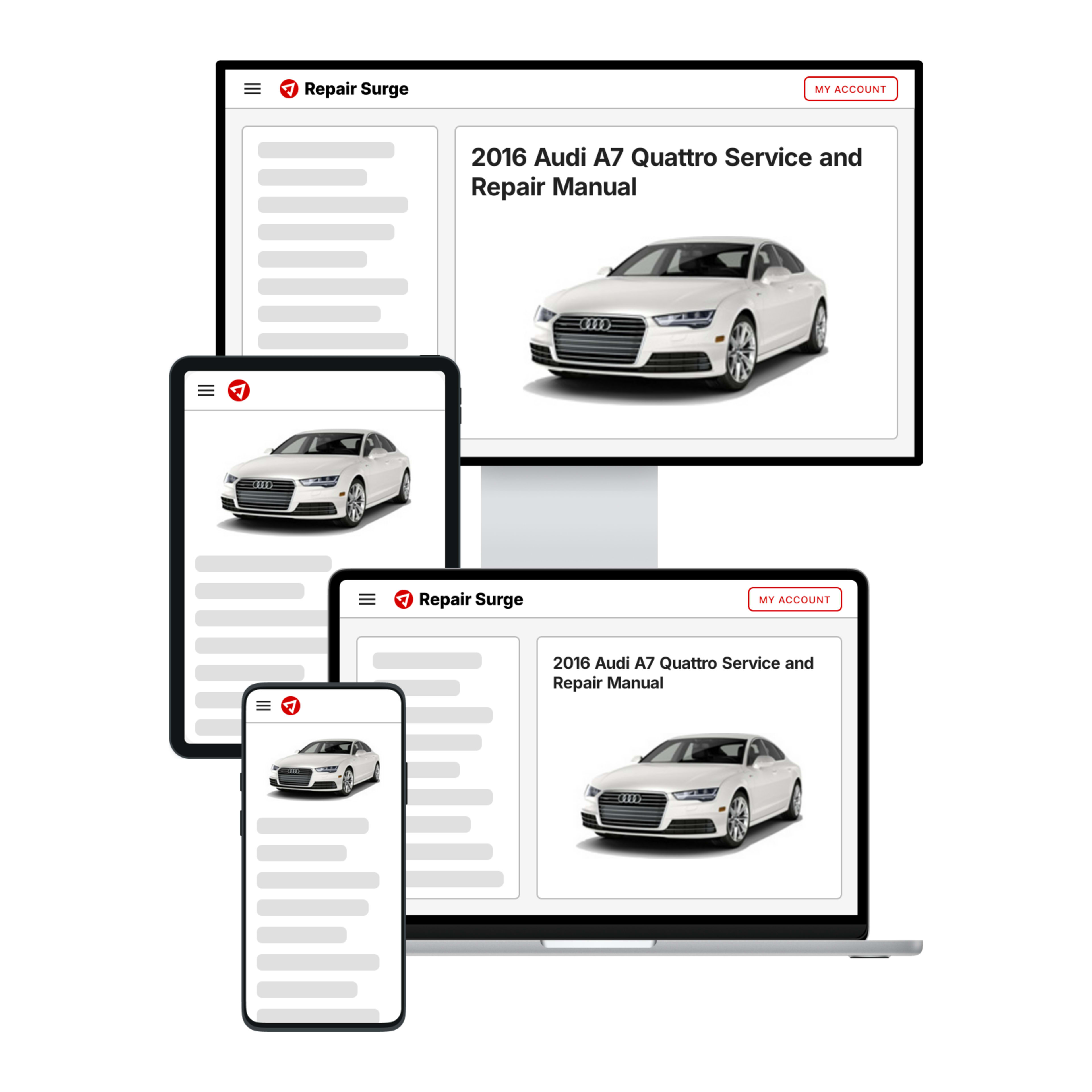 2016 Audi A7 Quattro service and repair manual hero image