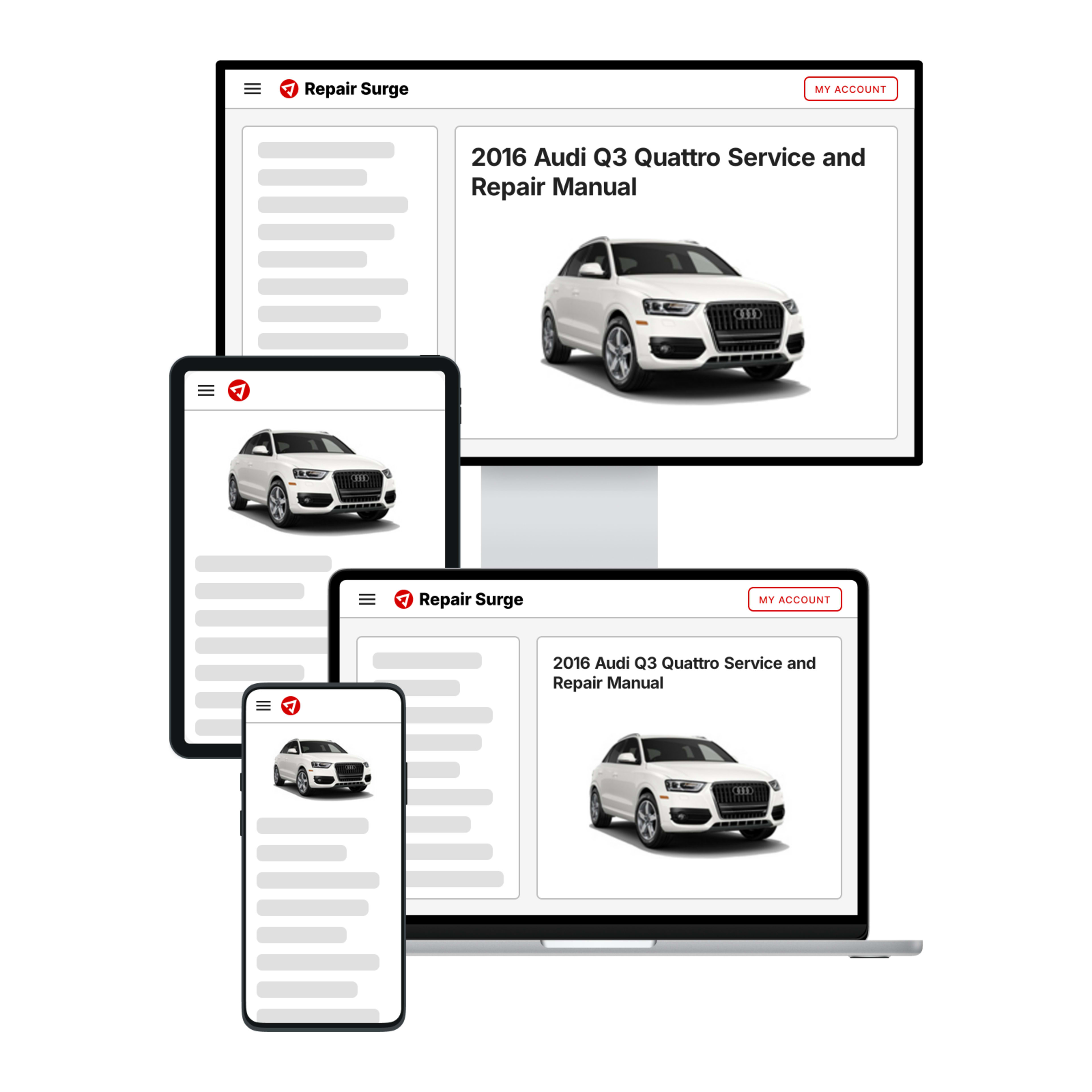 2016 Audi Q3 Quattro service and repair manual hero image