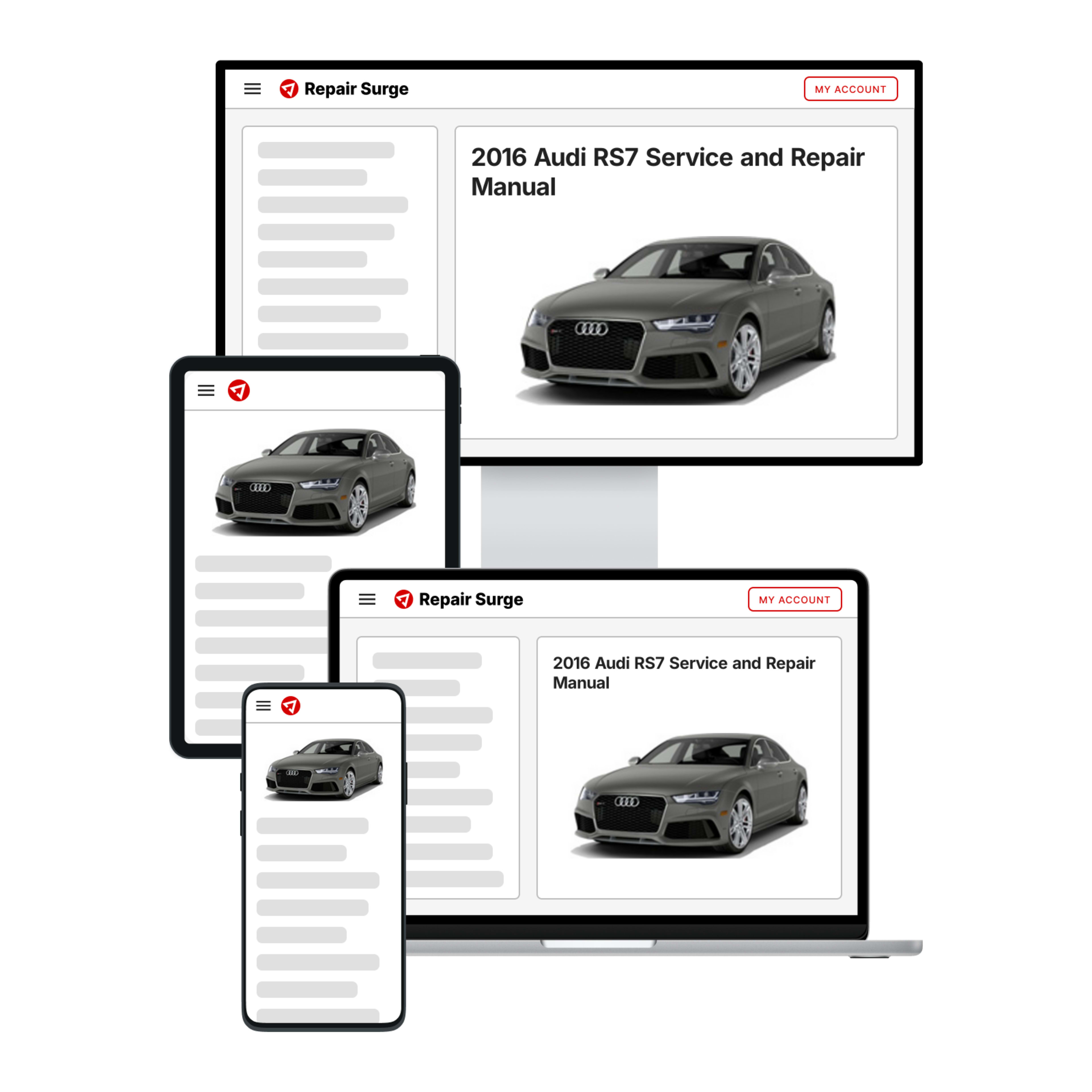 2016 Audi RS7 service and repair manual hero image