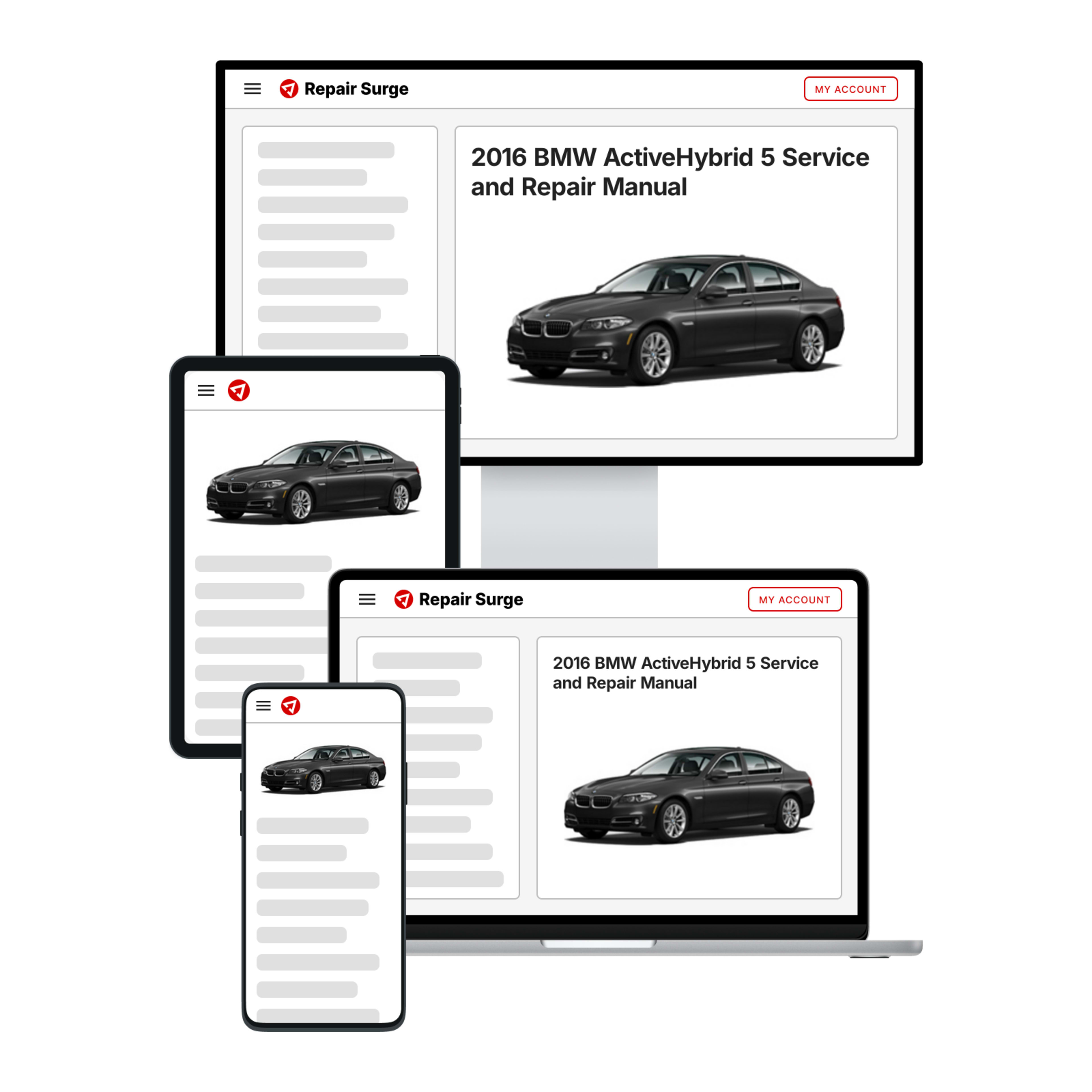 2016 BMW ActiveHybrid 5 service and repair manual hero image
