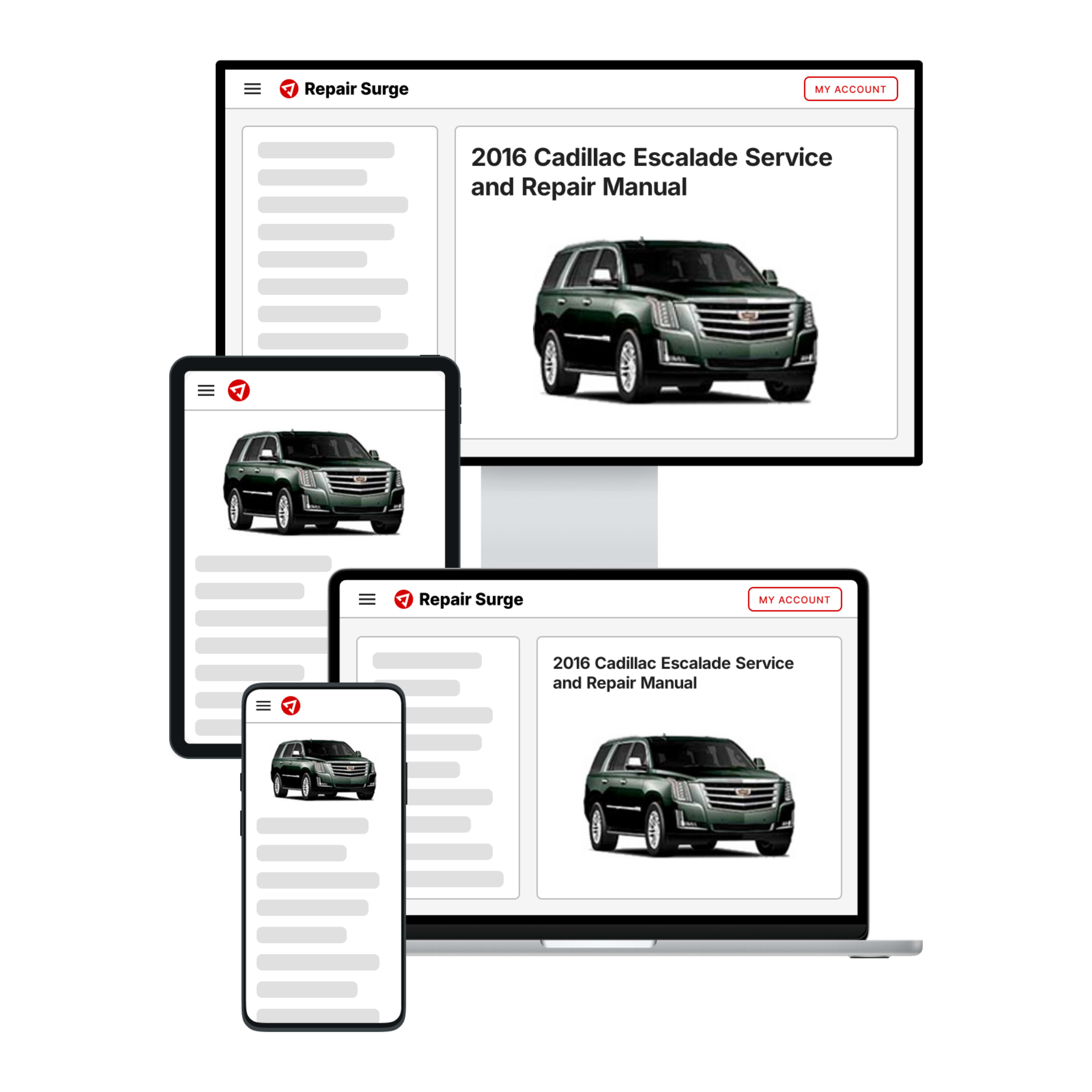 2016 Cadillac Escalade service and repair manual hero image