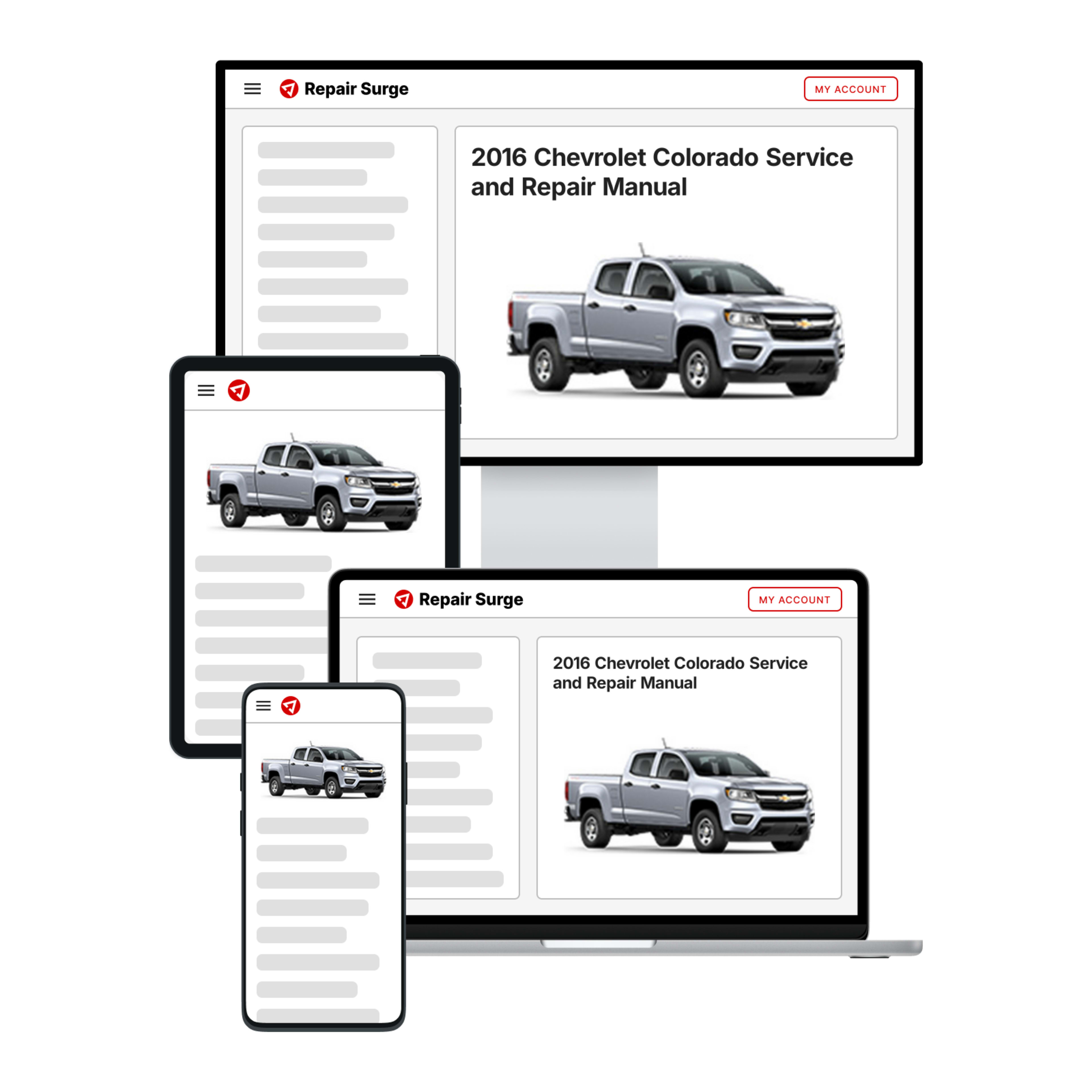 2016 Chevrolet Colorado service and repair manual hero image