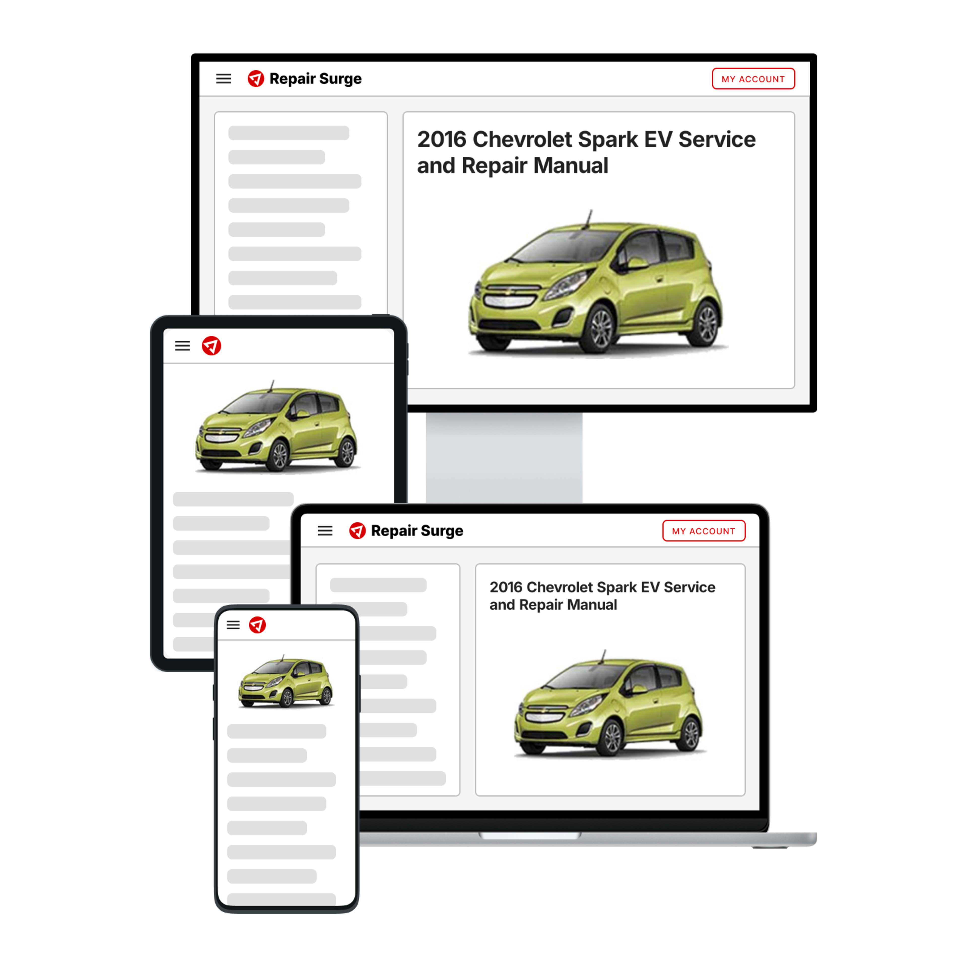 2016 Chevrolet Spark EV service and repair manual hero image