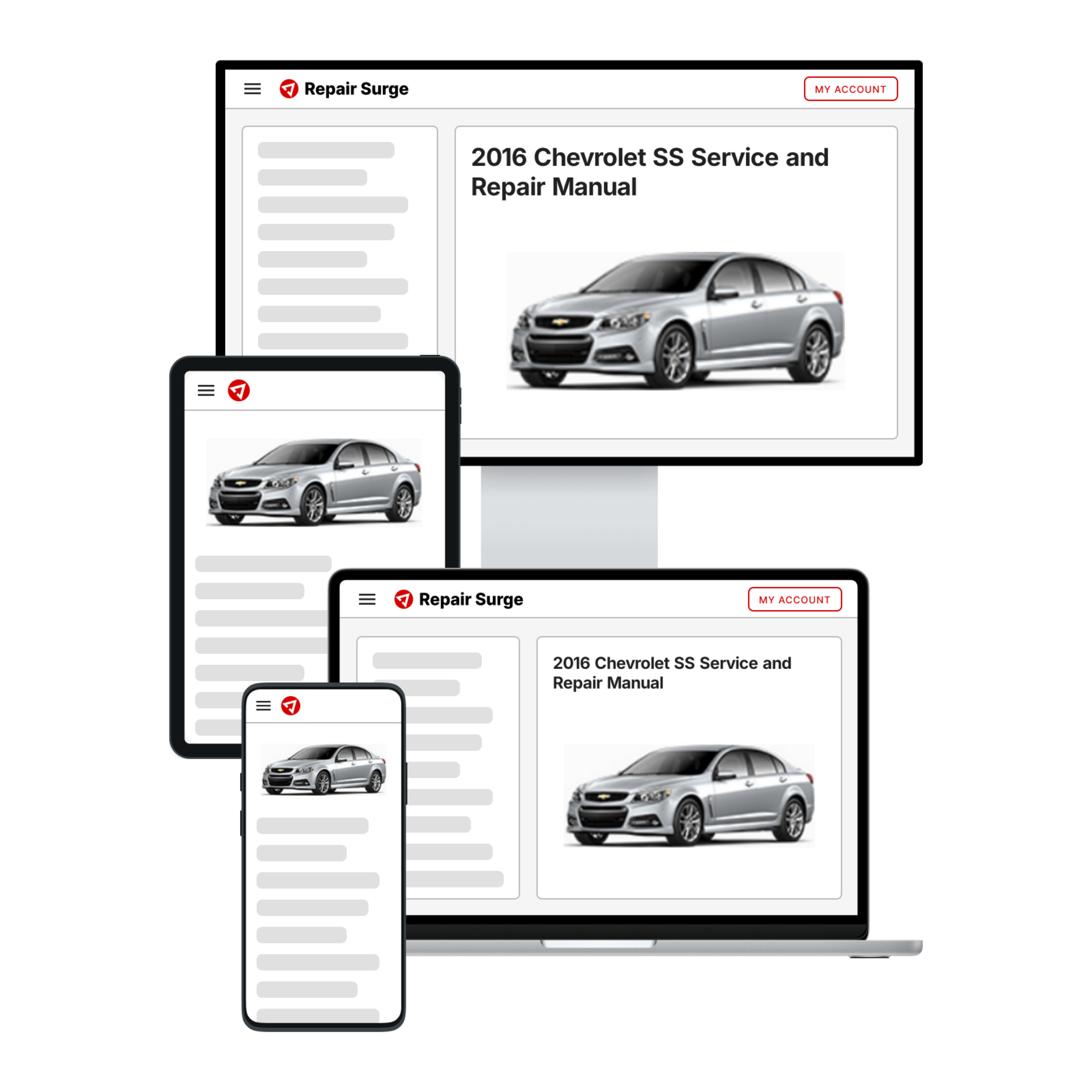 2016 Chevrolet SS service and repair manual hero image