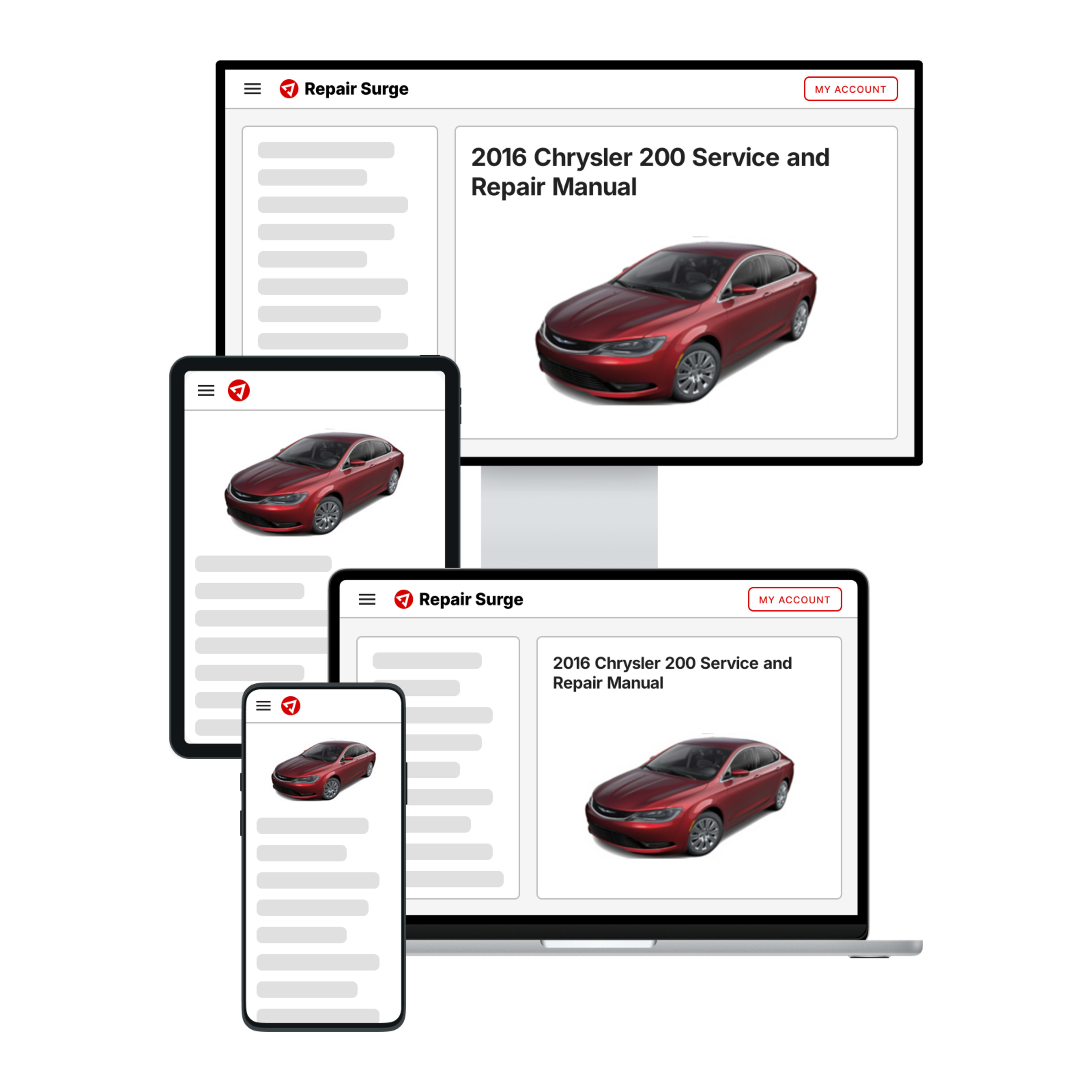 2016 Chrysler 200 service and repair manual hero image