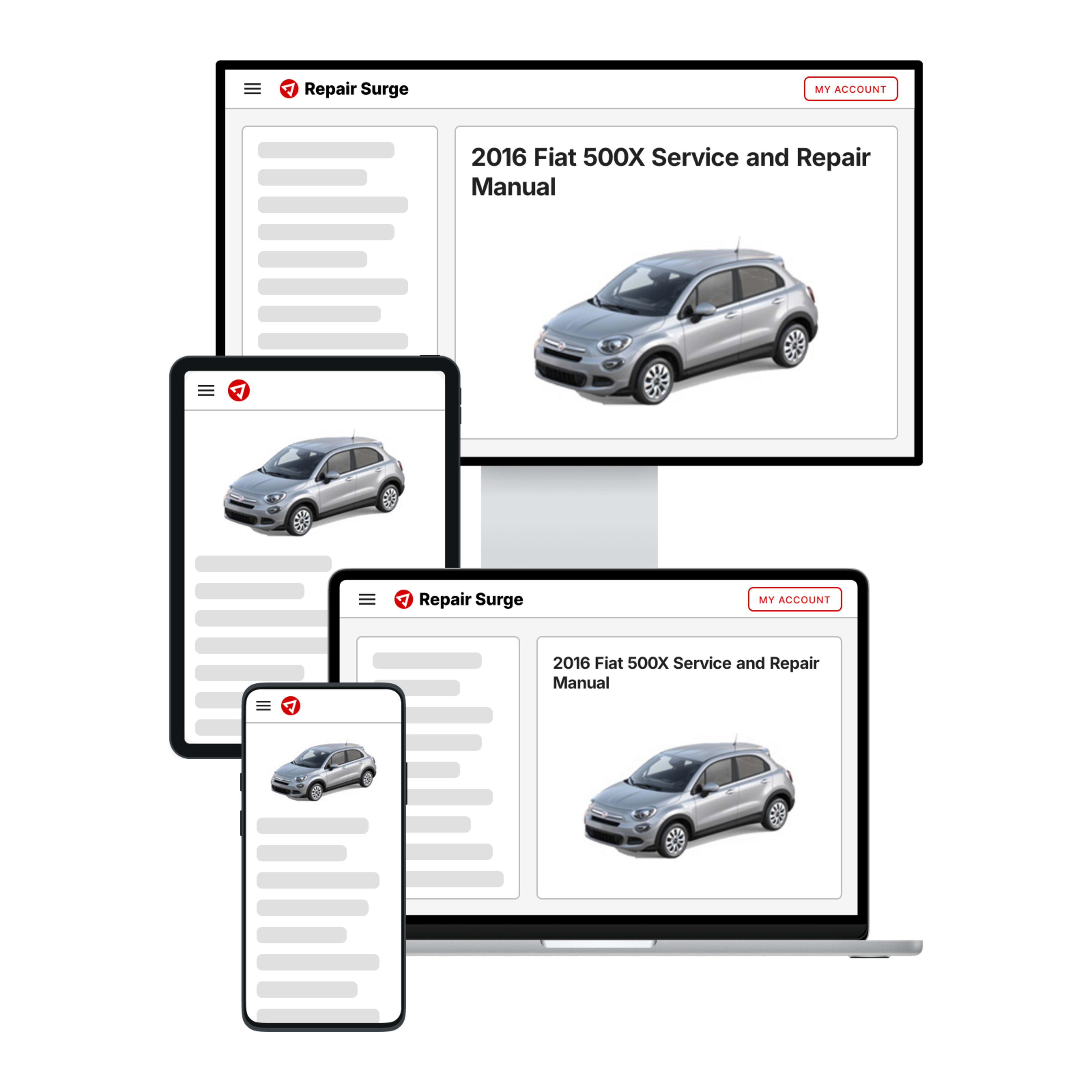 2016 Fiat 500X service and repair manual hero image
