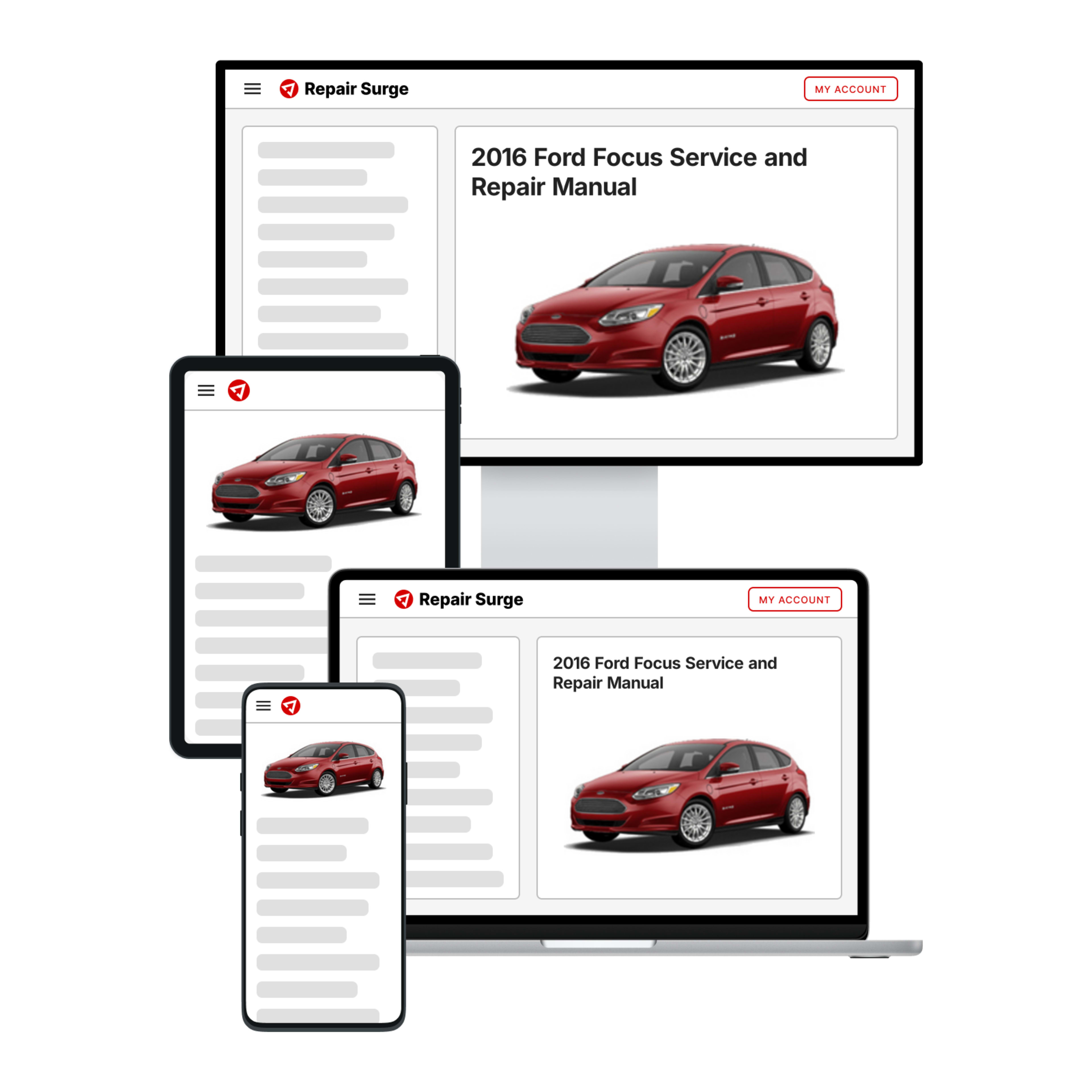 2016 Ford Focus service and repair manual hero image
