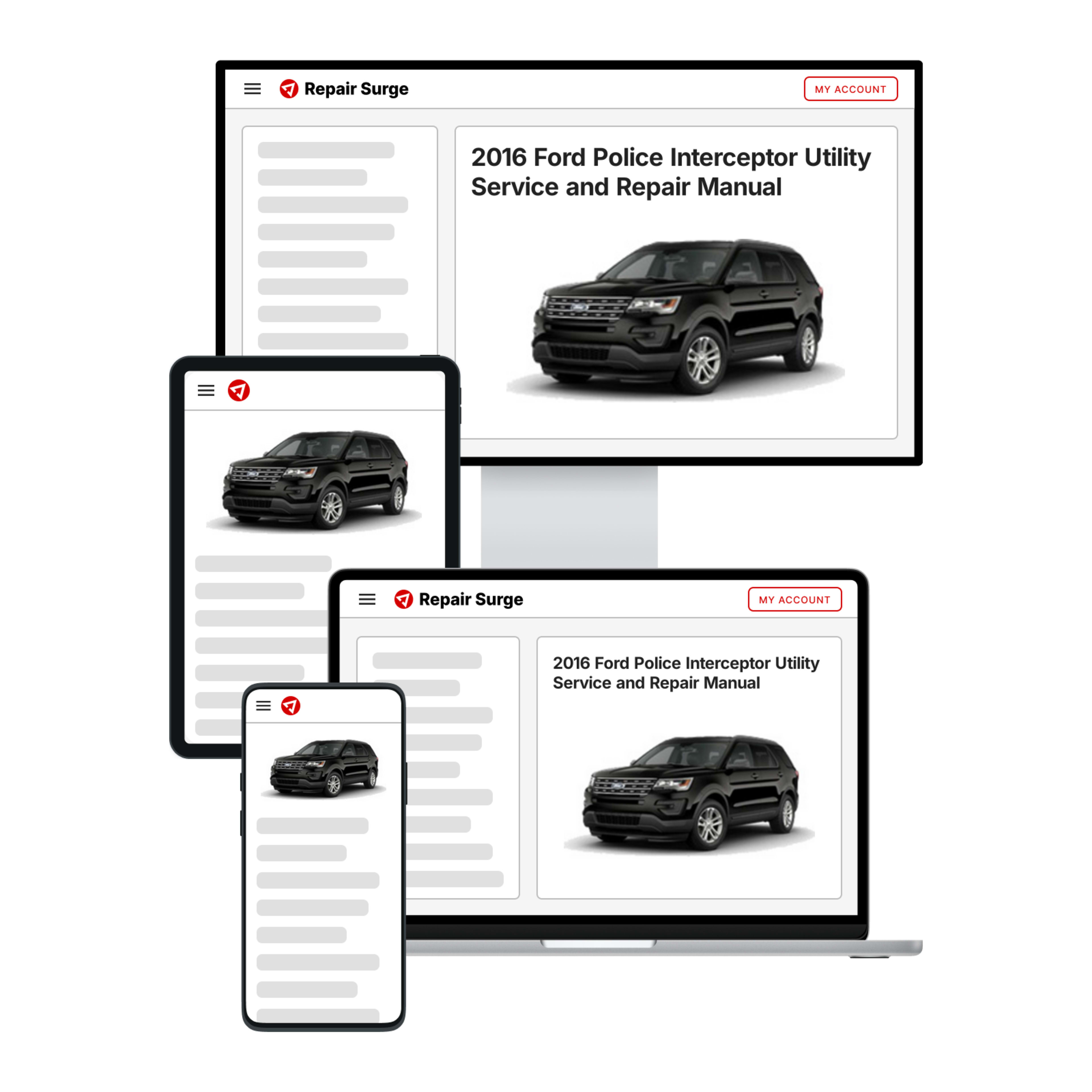 2016 Ford Police Interceptor Utility service and repair manual hero image