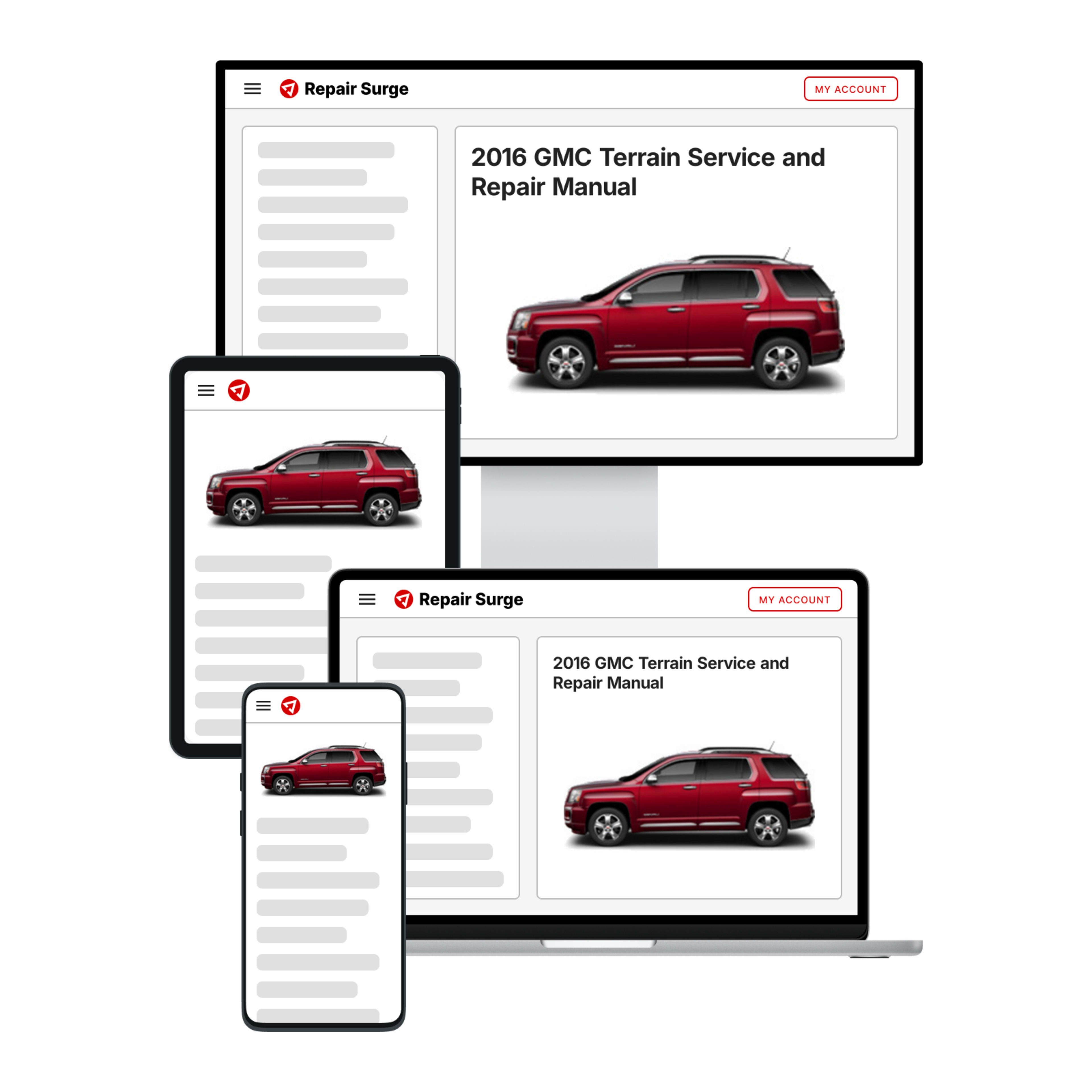 2016 GMC Terrain service and repair manual hero image
