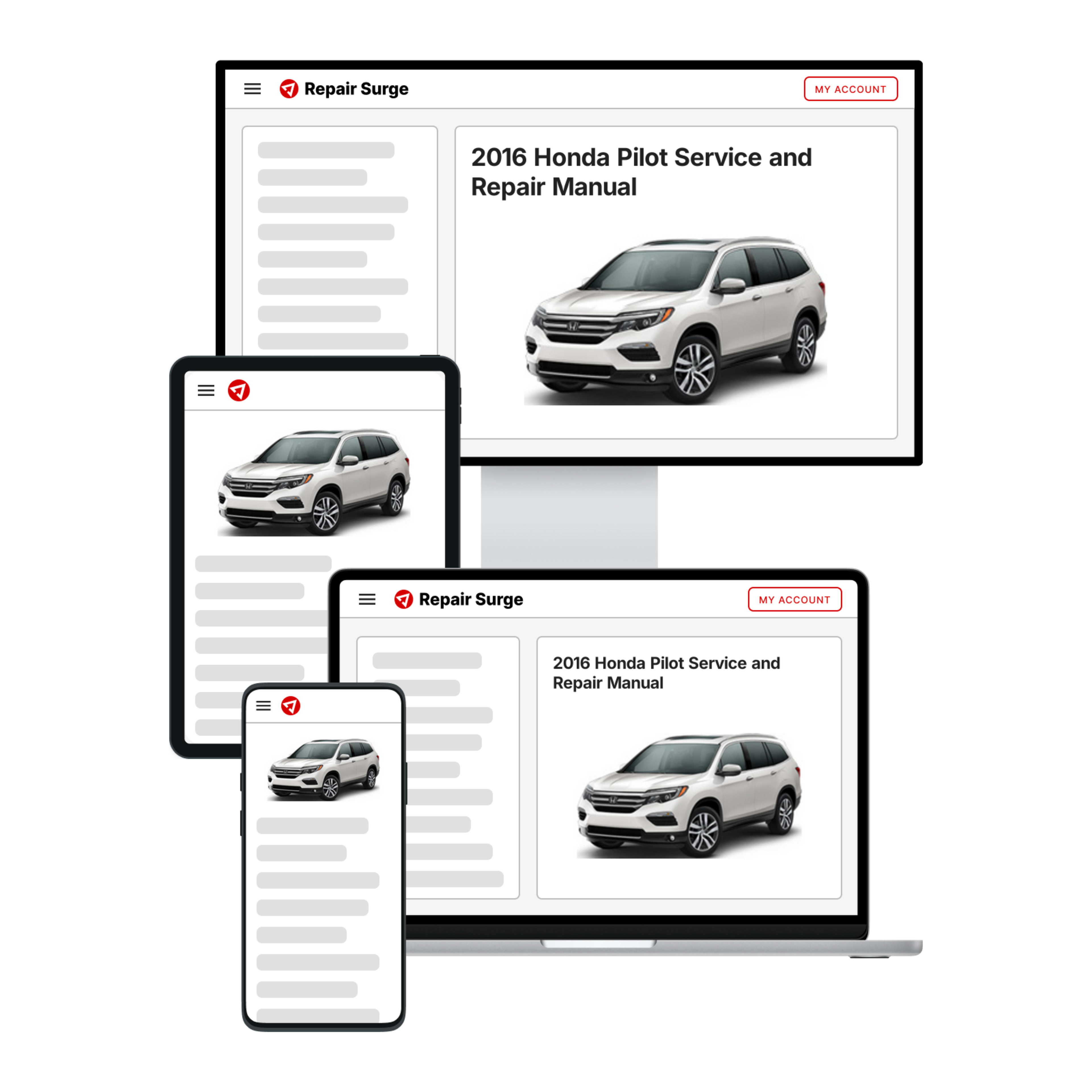 2016 Honda Pilot service and repair manual hero image